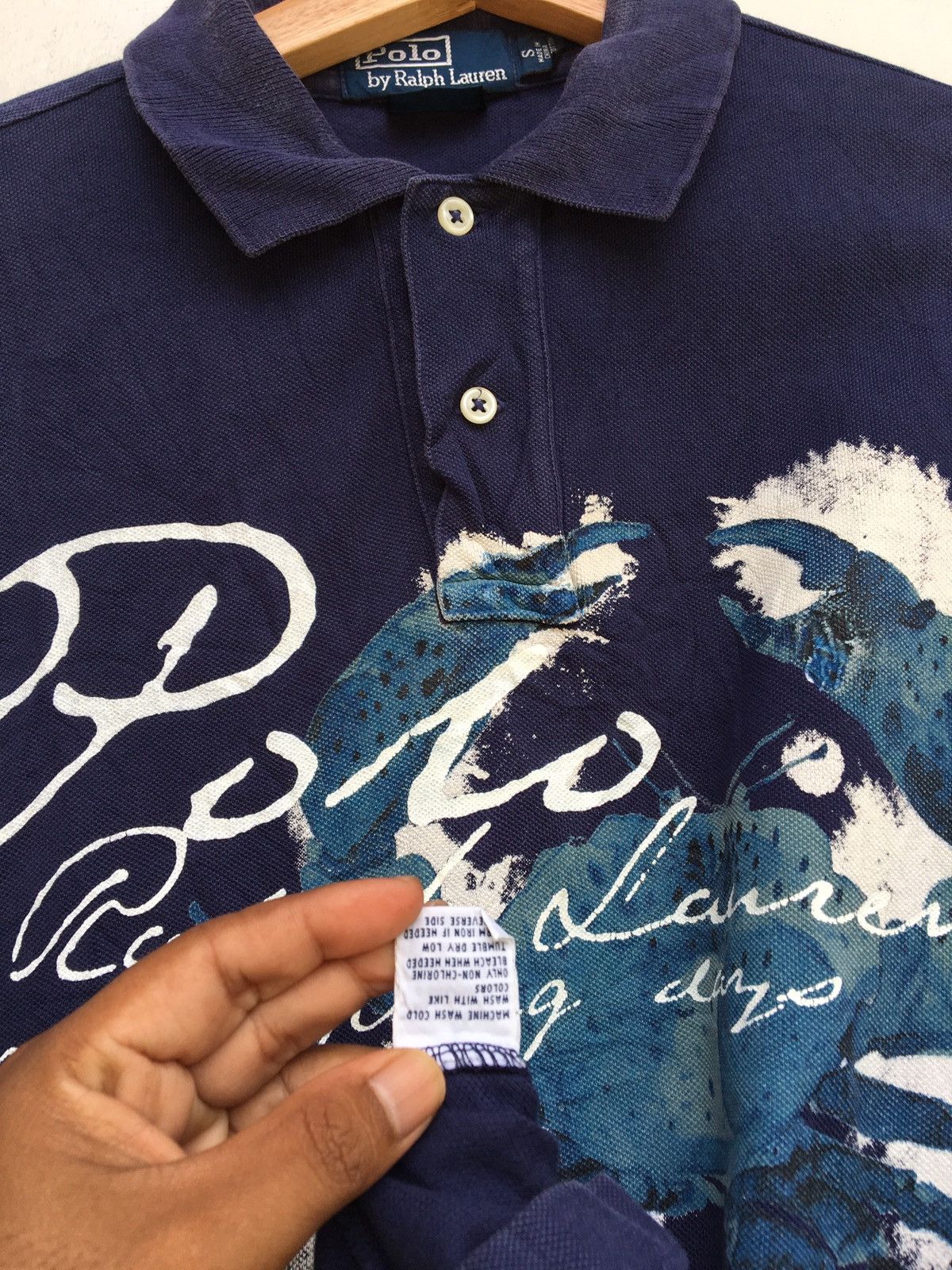 Polo Ralph Lauren Vintage Polo Ralph Lauren Spellout Biglogo Polo Shirt Size US M / EU 48-50 / 2 - 7 Thumbnail