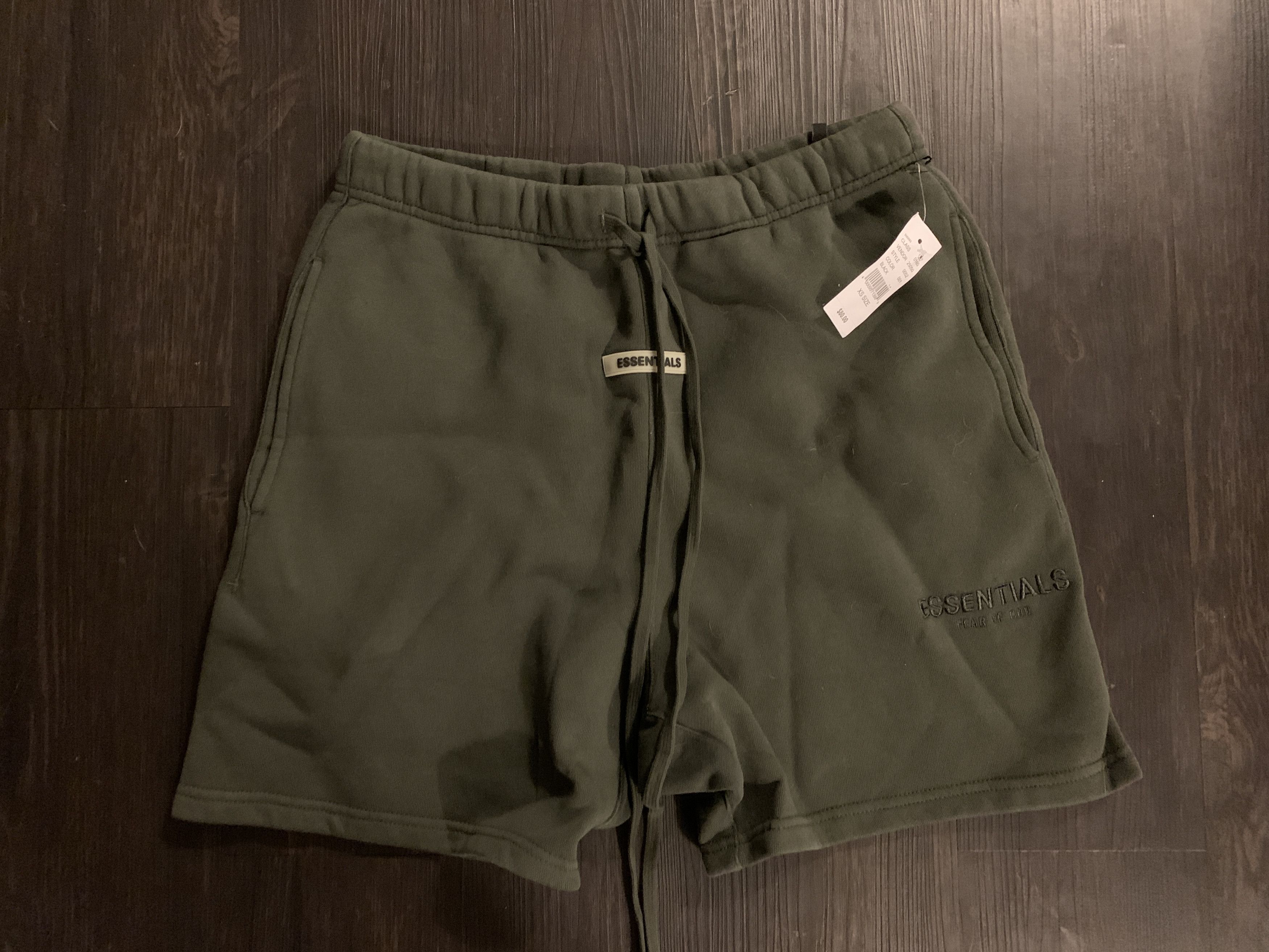 Fear of god essentials sweat shorts black ink hotsell