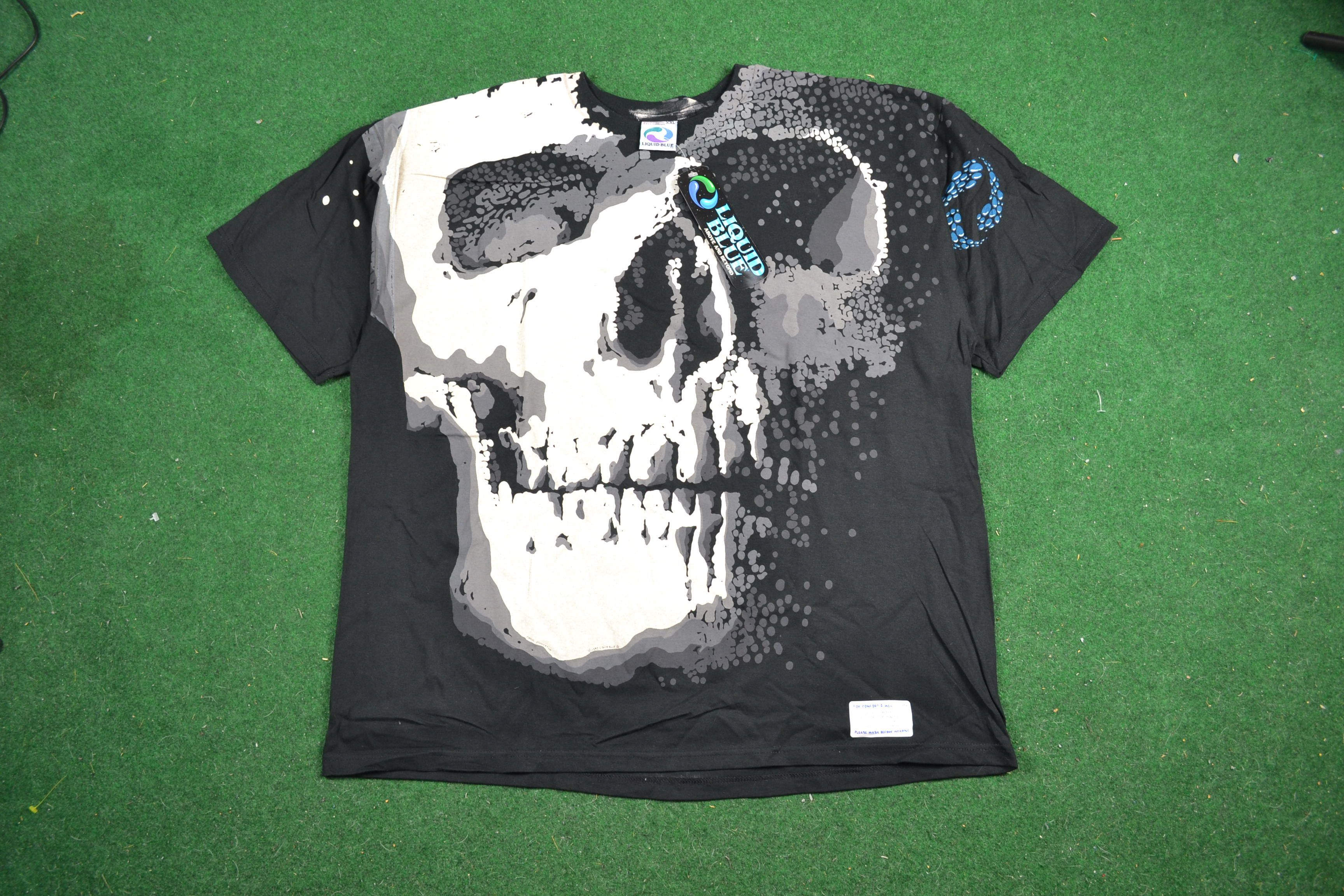 Liquid Blue × Travis Scott 90s Chris Pinkerton Tee Shirt Art Liquid Blue  Skull Travis | Grailed