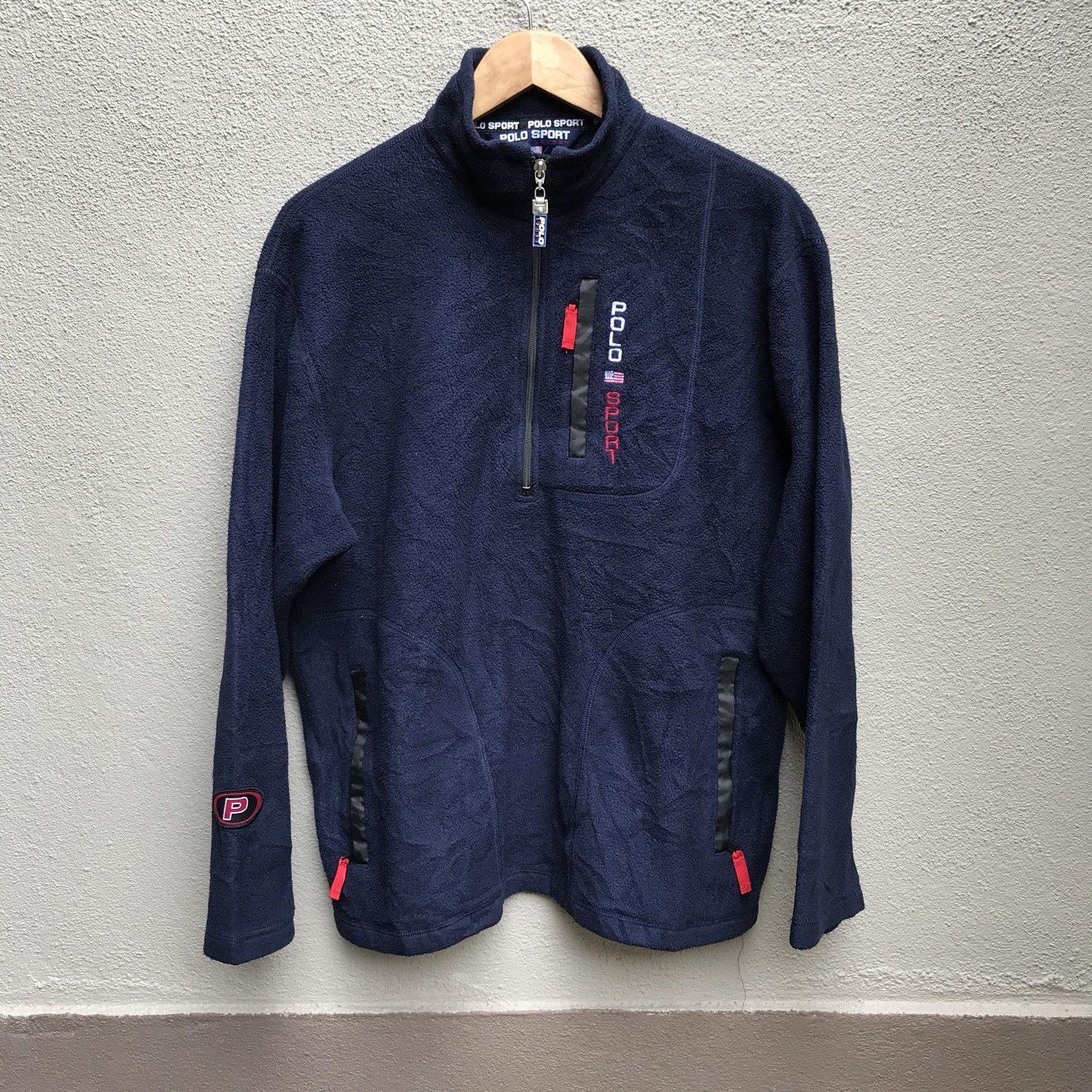 Polo Ralph Lauren Vintage POLO SPORT Ralph Lauren fleece half zipper Size US M / EU 48-50 / 2 - 1 Thumbnail