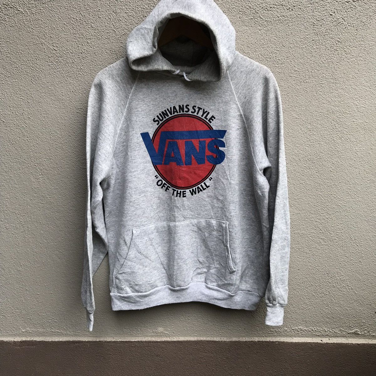 image of 80's Vans Usa Old Skate Hoodie Hooks Up Birdhouse in Grey, Men's (Size Large)