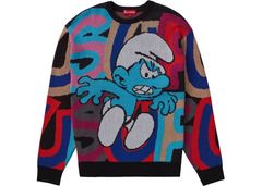 Supreme Smurf Sweater | Grailed