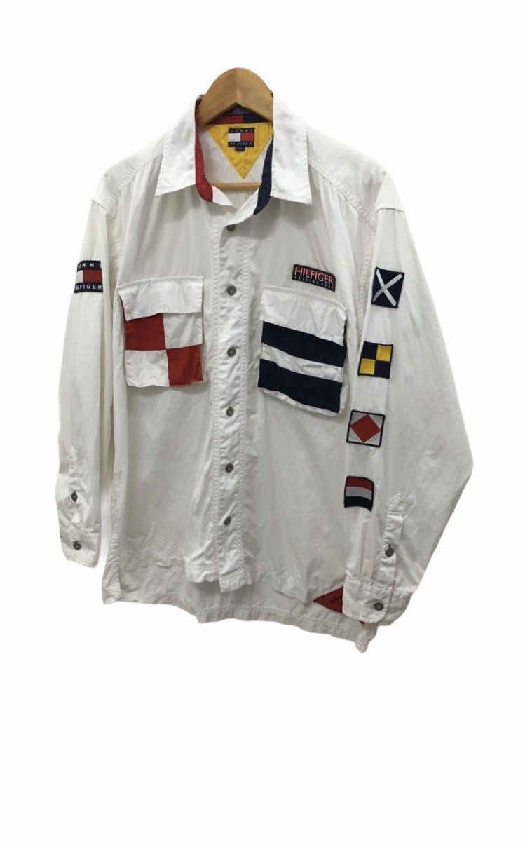Tommy Hilfiger × Vintage 90's Sailing Gear Patch Logo Size US L / EU 52-54 / 3 - 1 Thumbnail