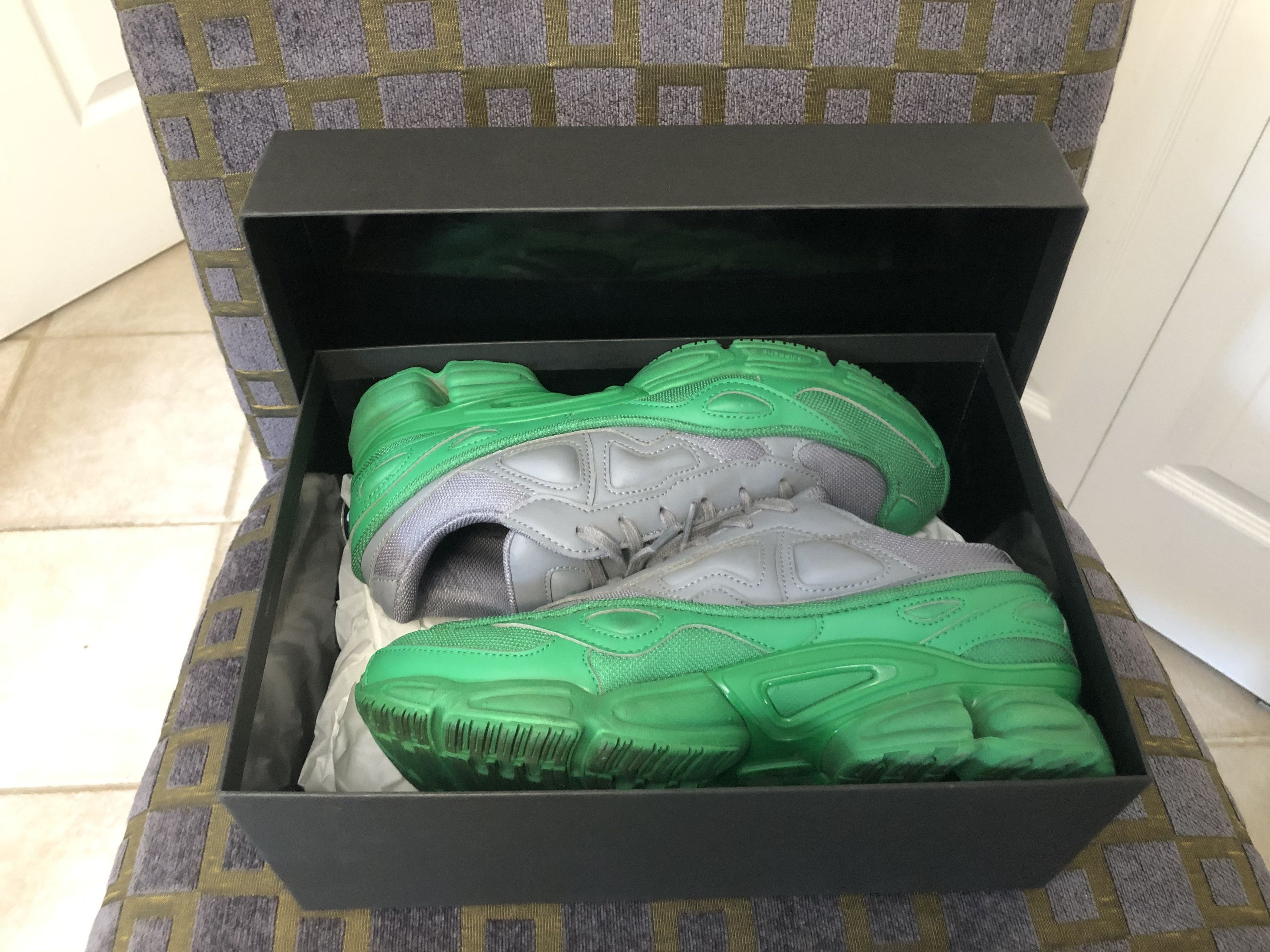 raf simons ozweego green grey