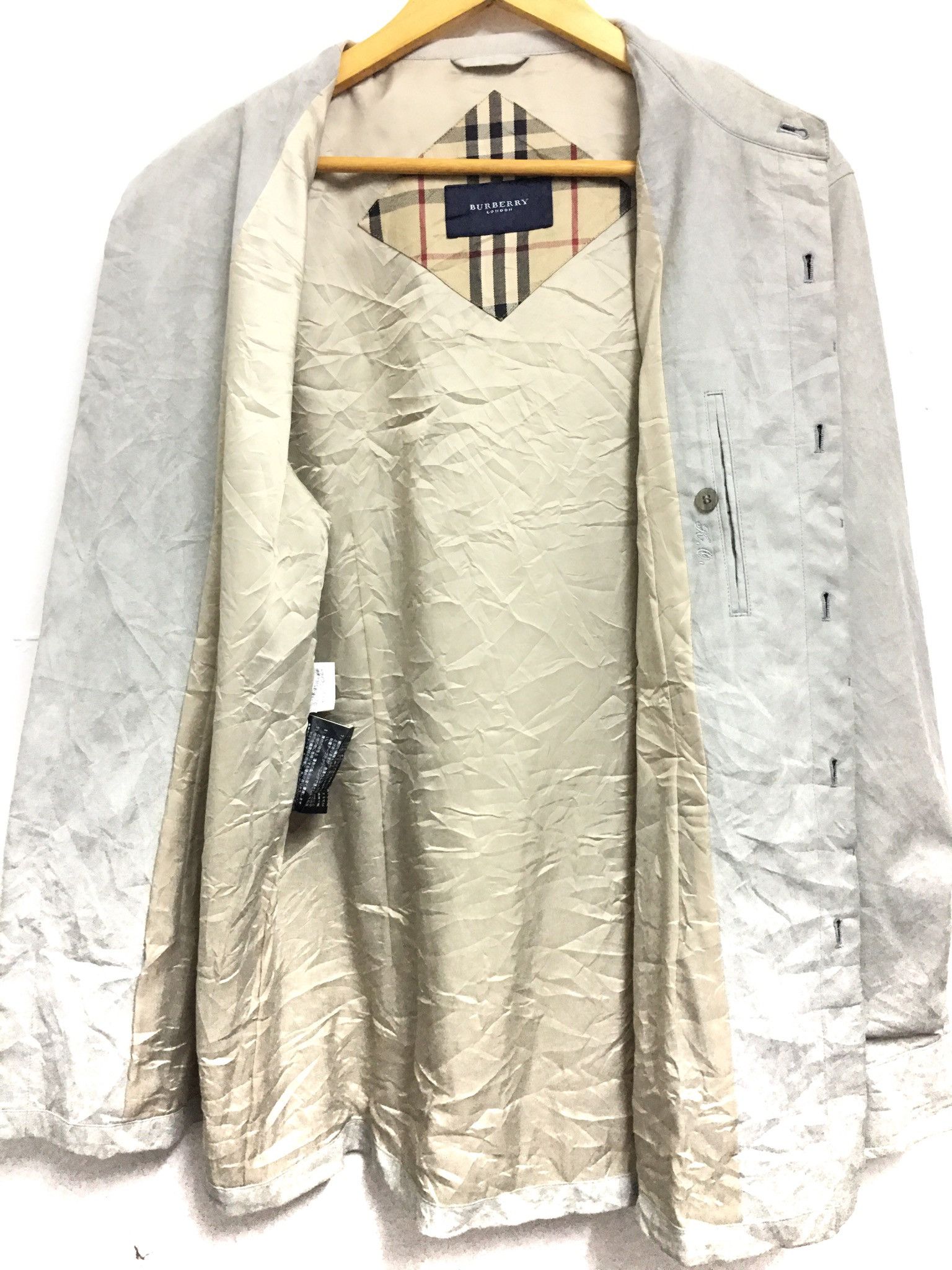 Burberry × Vintage Burberry London Velvet Button Collared Size US L / EU 52-54 / 3 - 9 Thumbnail