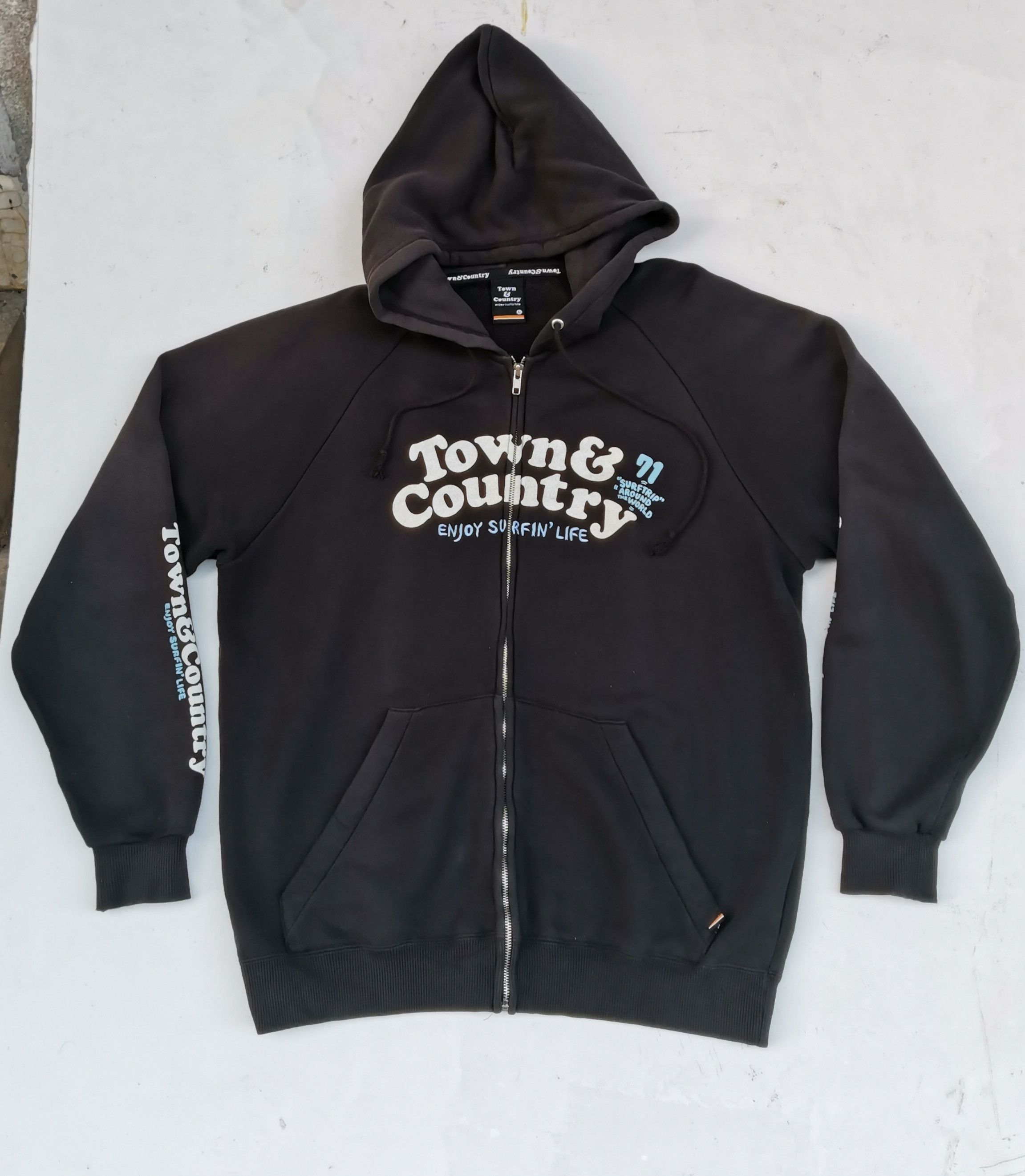 Japanese Brand Town & Country Enjoy Surf in Life Big Logo Sweatshirt Size US L / EU 52-54 / 3 - 1 Thumbnail