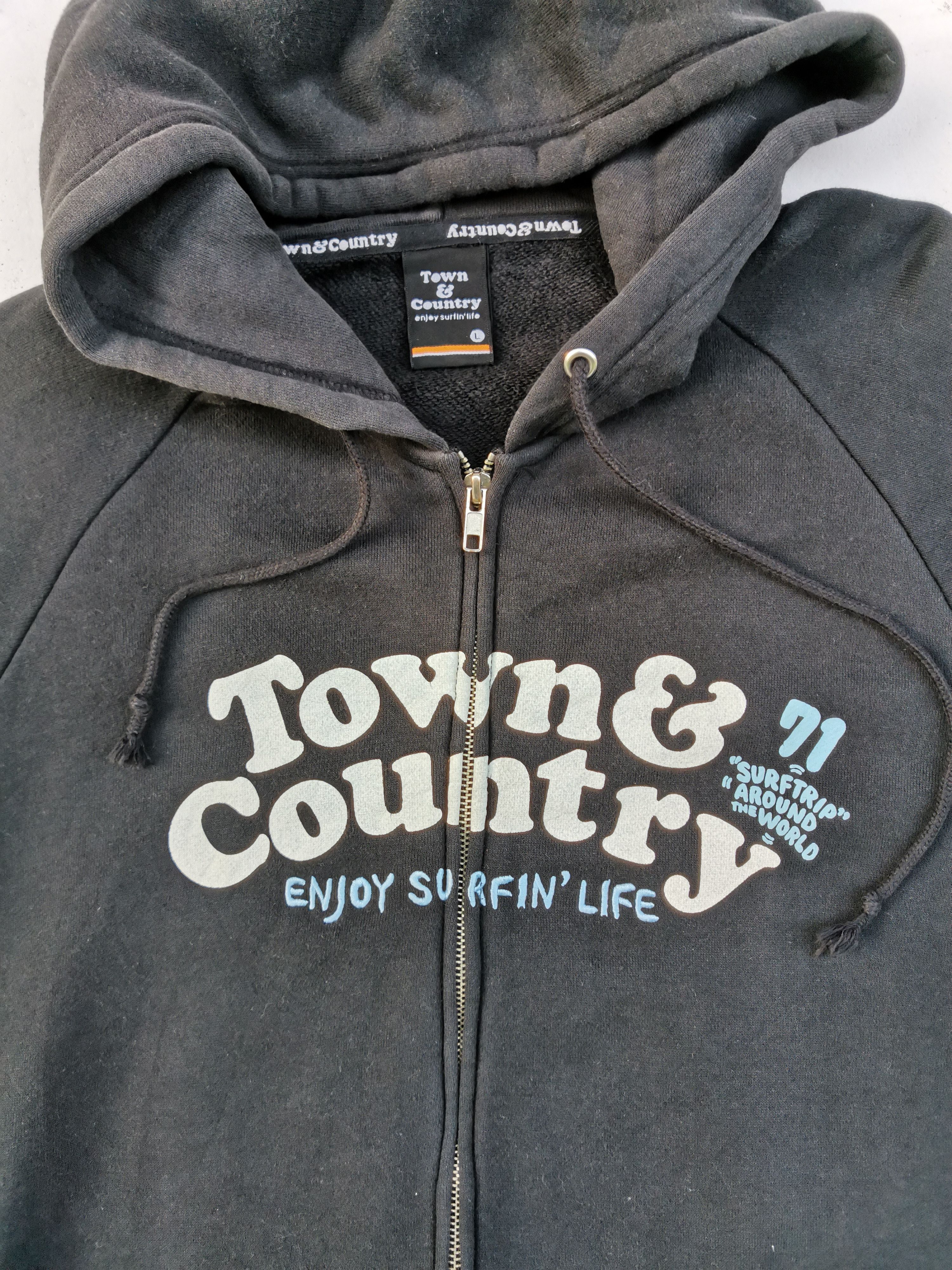 Japanese Brand Town & Country Enjoy Surf in Life Big Logo Sweatshirt Size US L / EU 52-54 / 3 - 6 Thumbnail