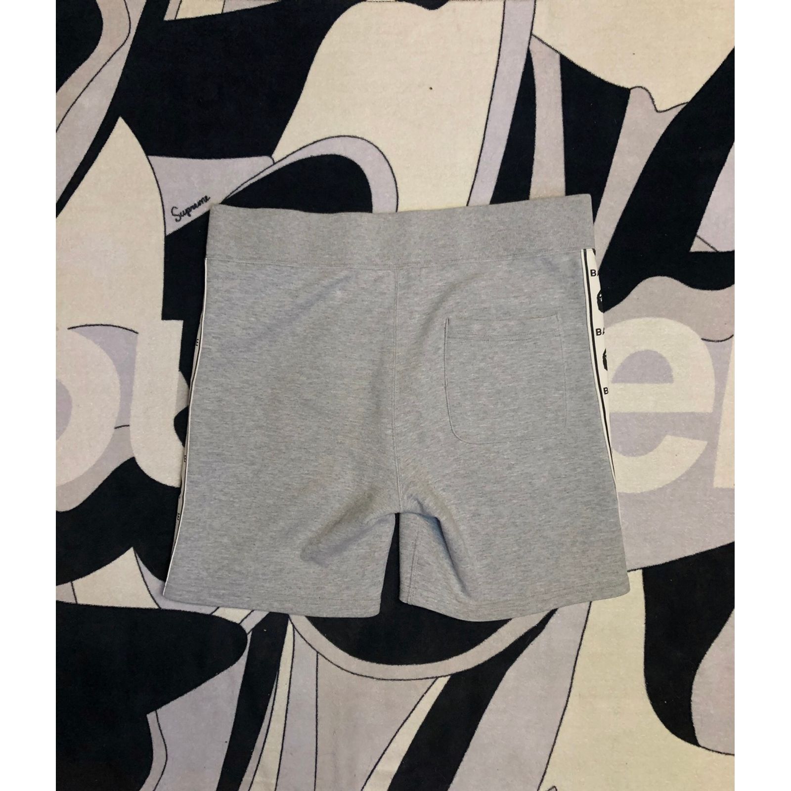 Bape A Bathing Ape Side Tape Shorts Grey Size US 30 / EU 46 - 2 Thumbnail