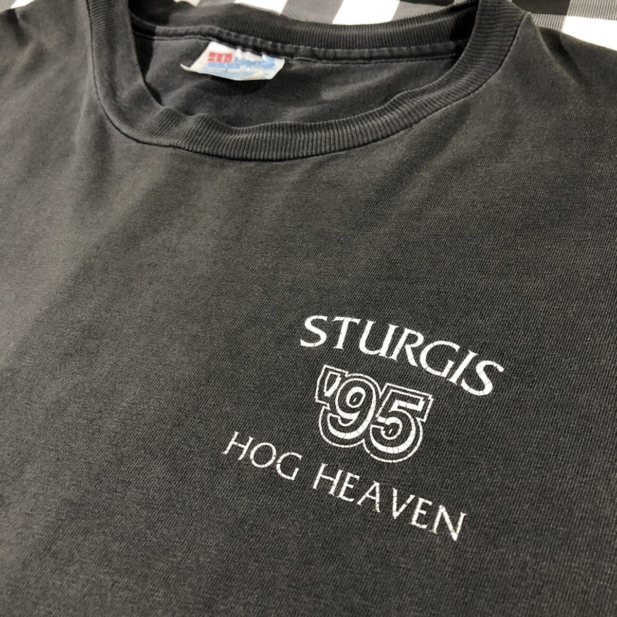 Harley Davidson × Vintage Sturgis Hog Heaven 1995 Motorcycle Harley Davidson T Size US XL / EU 56 / 4 - 3 Thumbnail