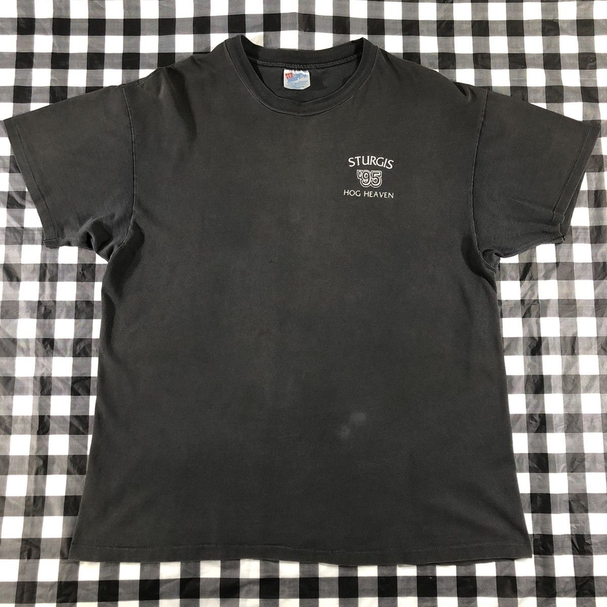 Harley Davidson × Vintage Sturgis Hog Heaven 1995 Motorcycle Harley Davidson T Size US XL / EU 56 / 4 - 2 Thumbnail