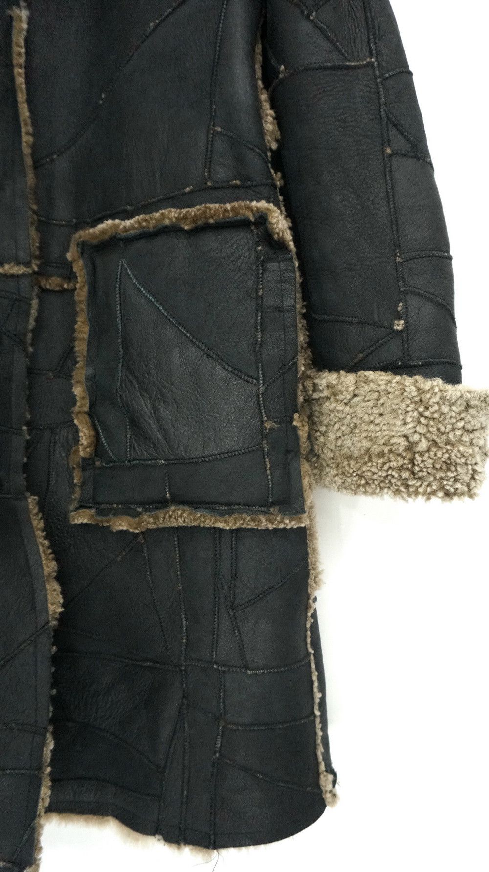 Japanese Brand 🔥Japan Designer AS KNOW AS Sheepskin Patchwork Sherpa Coat Size US XS / EU 42 / 0 - 7 Thumbnail