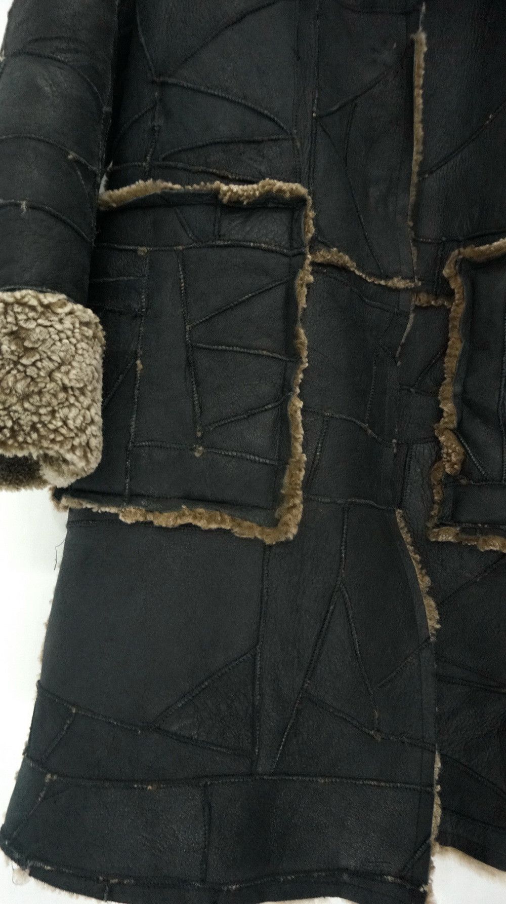 Japanese Brand 🔥Japan Designer AS KNOW AS Sheepskin Patchwork Sherpa Coat Size US XS / EU 42 / 0 - 6 Thumbnail