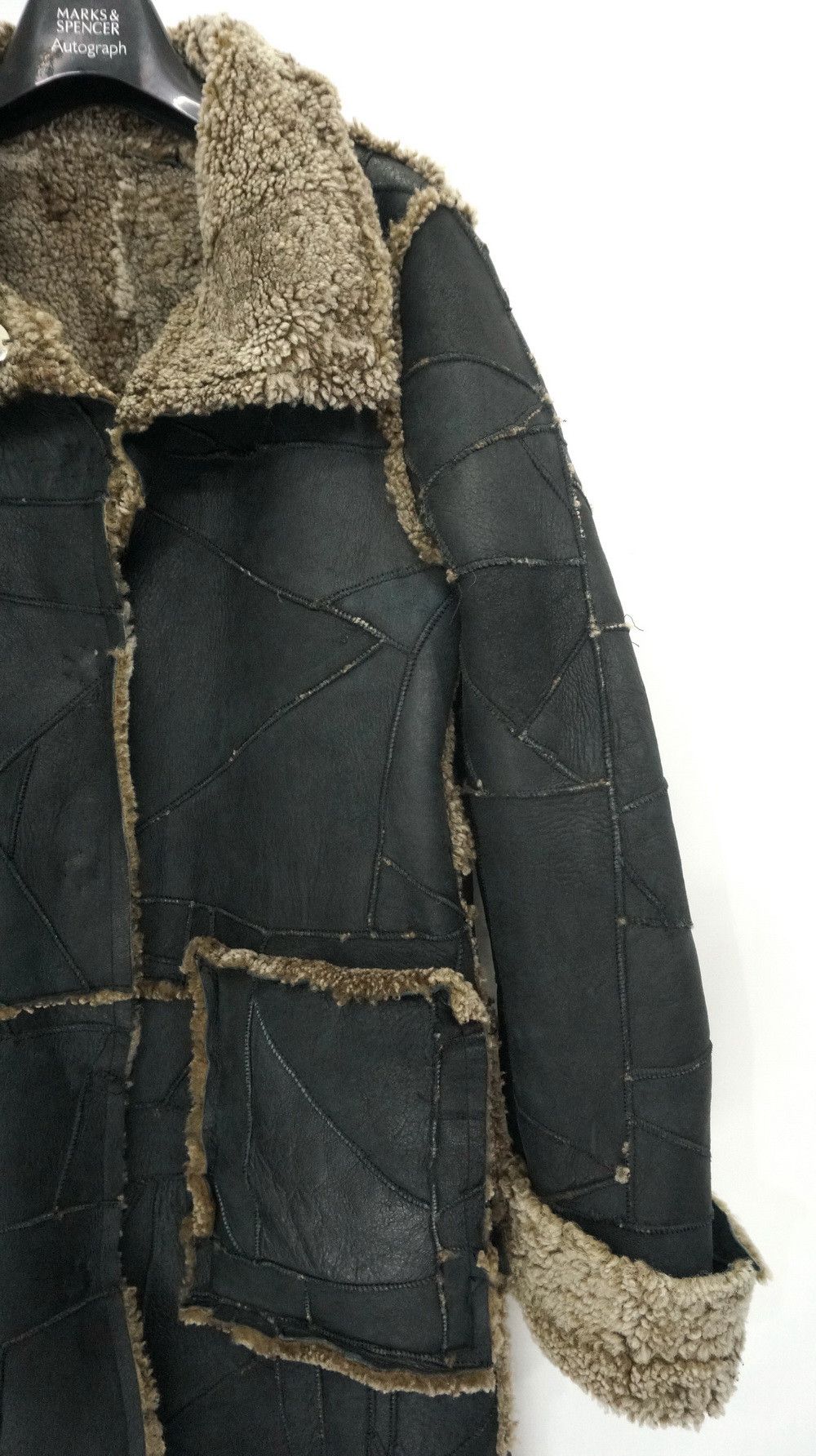 Japanese Brand 🔥Japan Designer AS KNOW AS Sheepskin Patchwork Sherpa Coat Size US XS / EU 42 / 0 - 5 Thumbnail