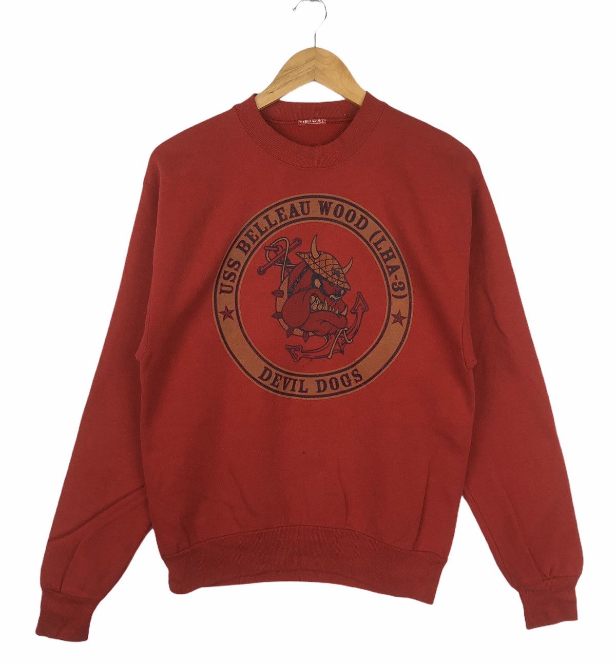 Buzz Rickson's × Vintage Vintage USS Belleau Wood (LHA-3) Devil Dogs Crewneck Size US S / EU 44-46 / 1 - 1 Thumbnail
