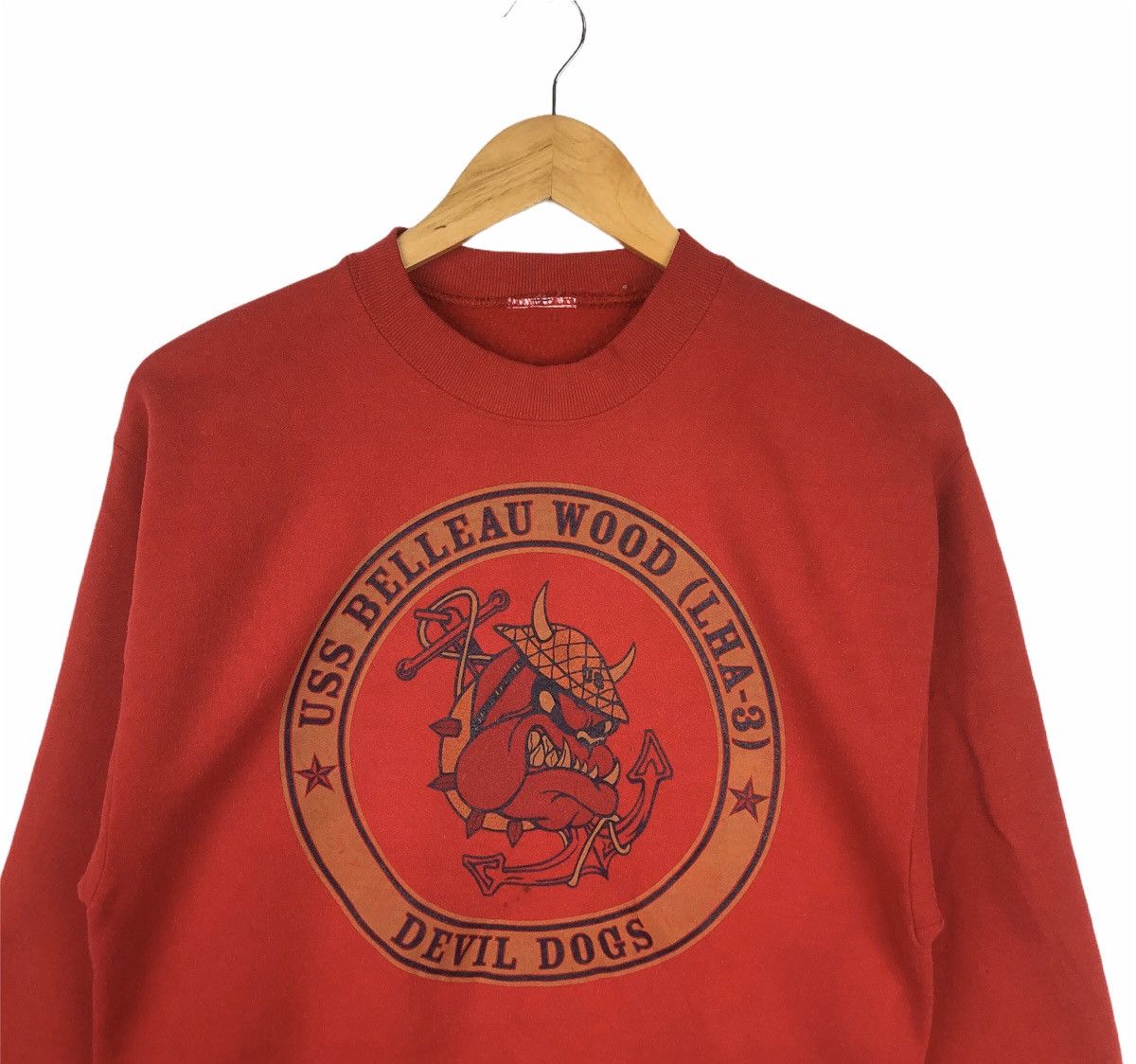 Buzz Rickson's × Vintage Vintage USS Belleau Wood (LHA-3) Devil Dogs Crewneck Size US S / EU 44-46 / 1 - 2 Thumbnail