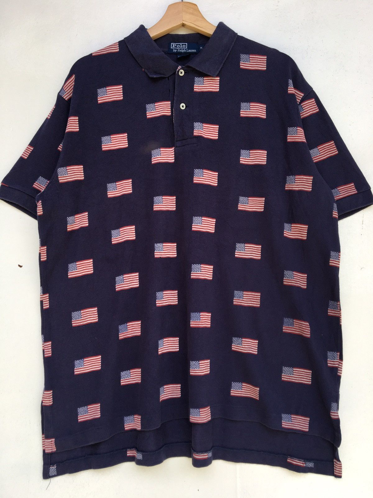 Polo Ralph Lauren Vintage Polo Ralph Lauren US Flag Polo Shirt Size US L / EU 52-54 / 3 - 4 Thumbnail