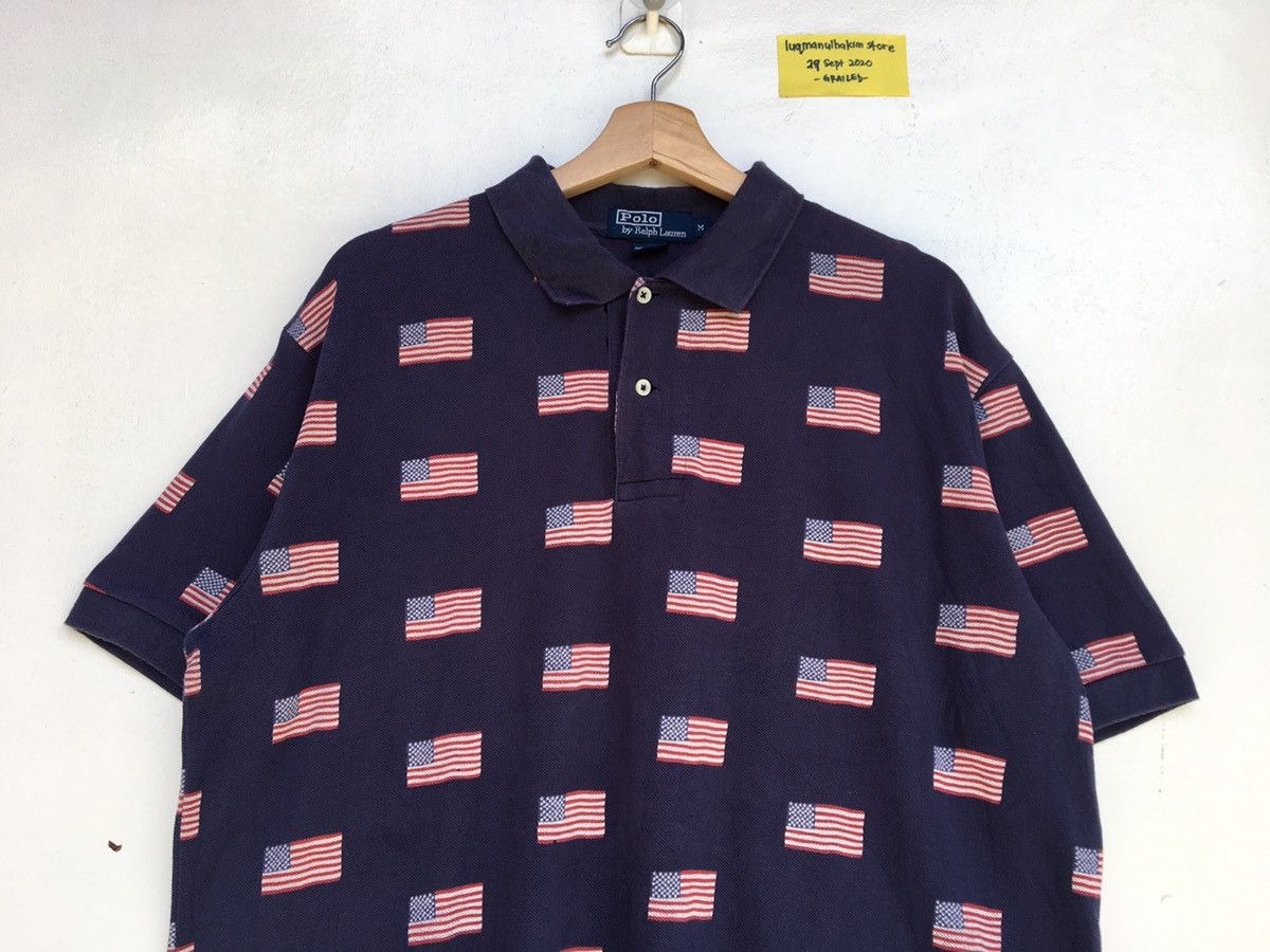 Polo Ralph Lauren Vintage Polo Ralph Lauren US Flag Polo Shirt Size US L / EU 52-54 / 3 - 5 Thumbnail