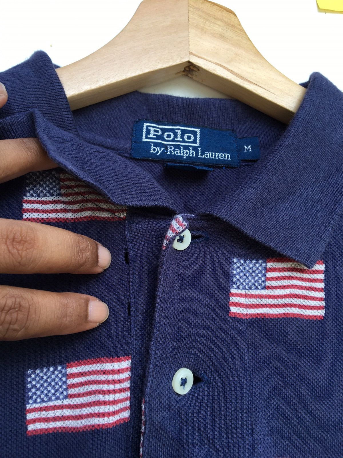 Polo Ralph Lauren Vintage Polo Ralph Lauren US Flag Polo Shirt Size US L / EU 52-54 / 3 - 13 Thumbnail