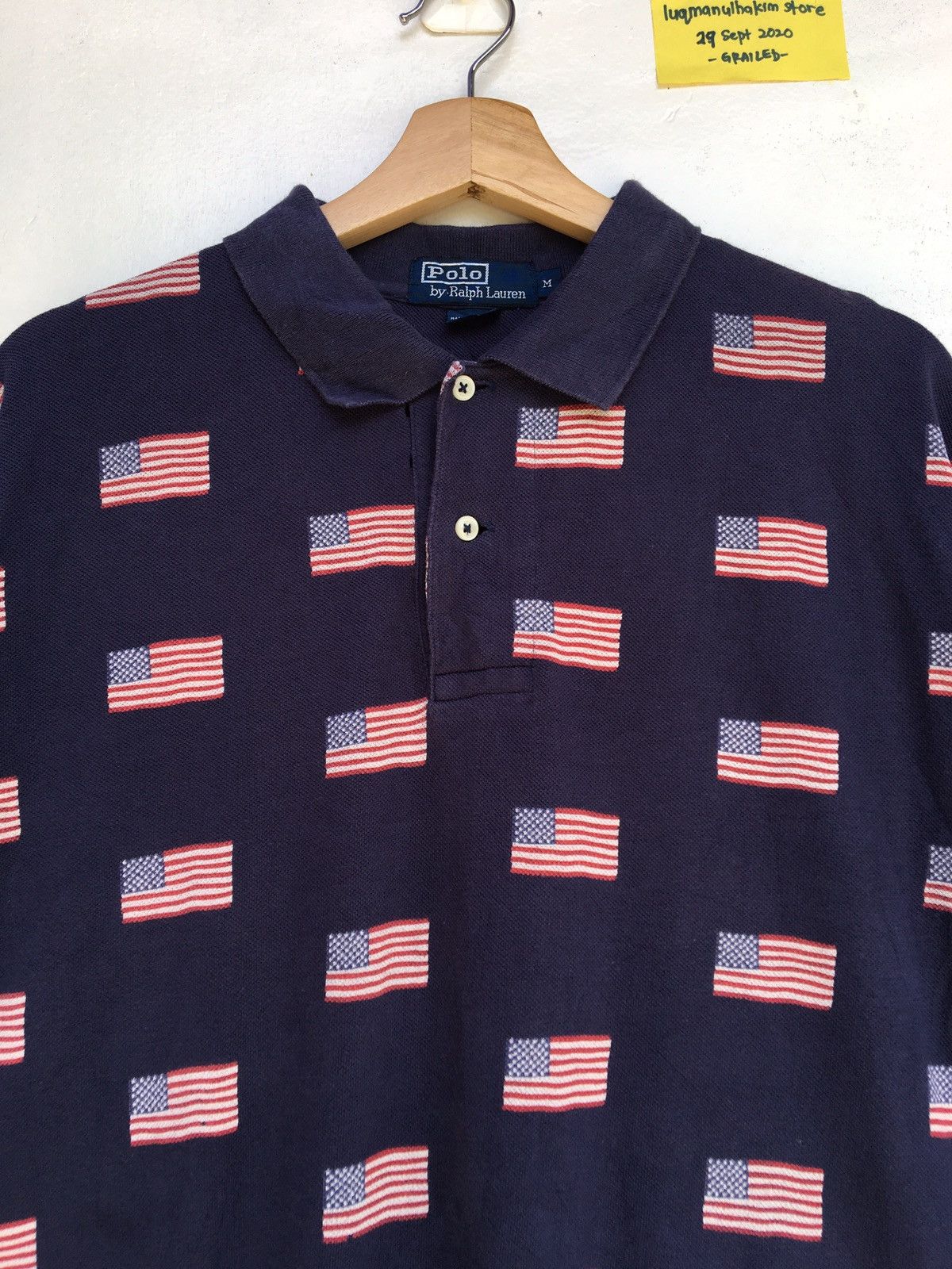 Polo Ralph Lauren Vintage Polo Ralph Lauren US Flag Polo Shirt Size US L / EU 52-54 / 3 - 6 Thumbnail