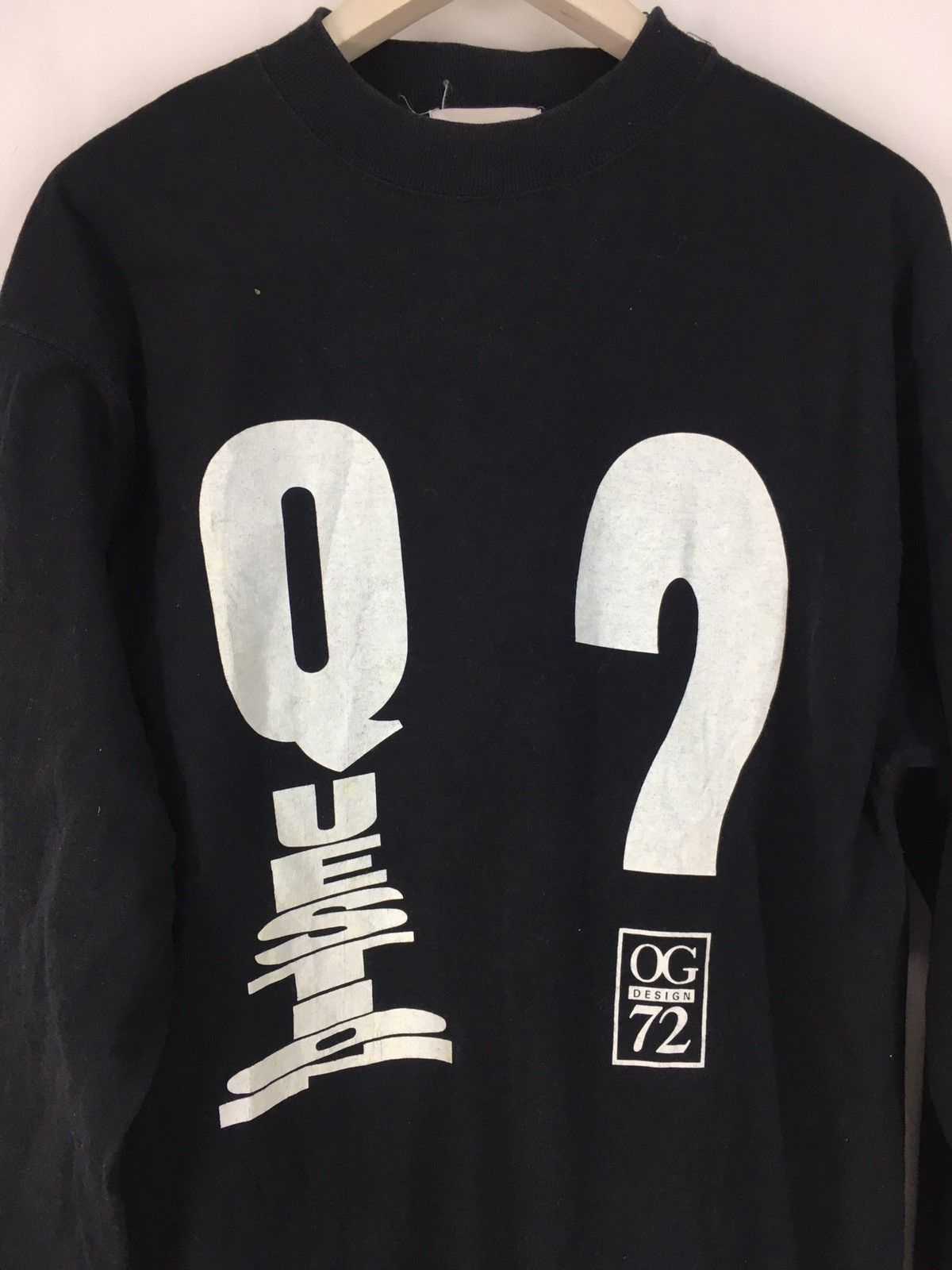 Vintage Vintage 90s OG design 72 Question? Long sleeve shirt Size US L / EU 52-54 / 3 - 3 Thumbnail