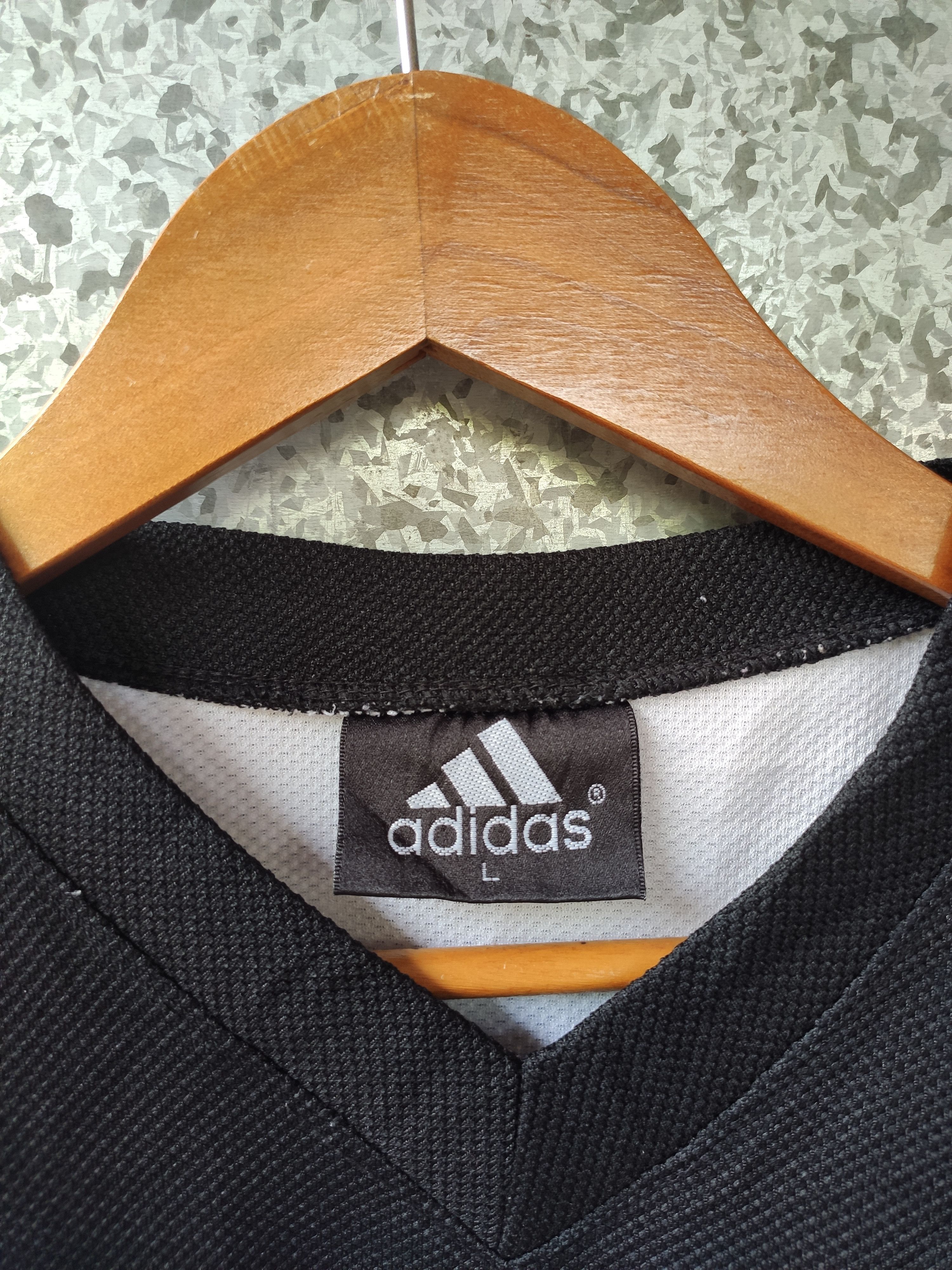 Adidas 🔥 Vintage 90s Adidas Jersey big logo spell out Size US L / EU 52-54 / 3 - 6 Thumbnail
