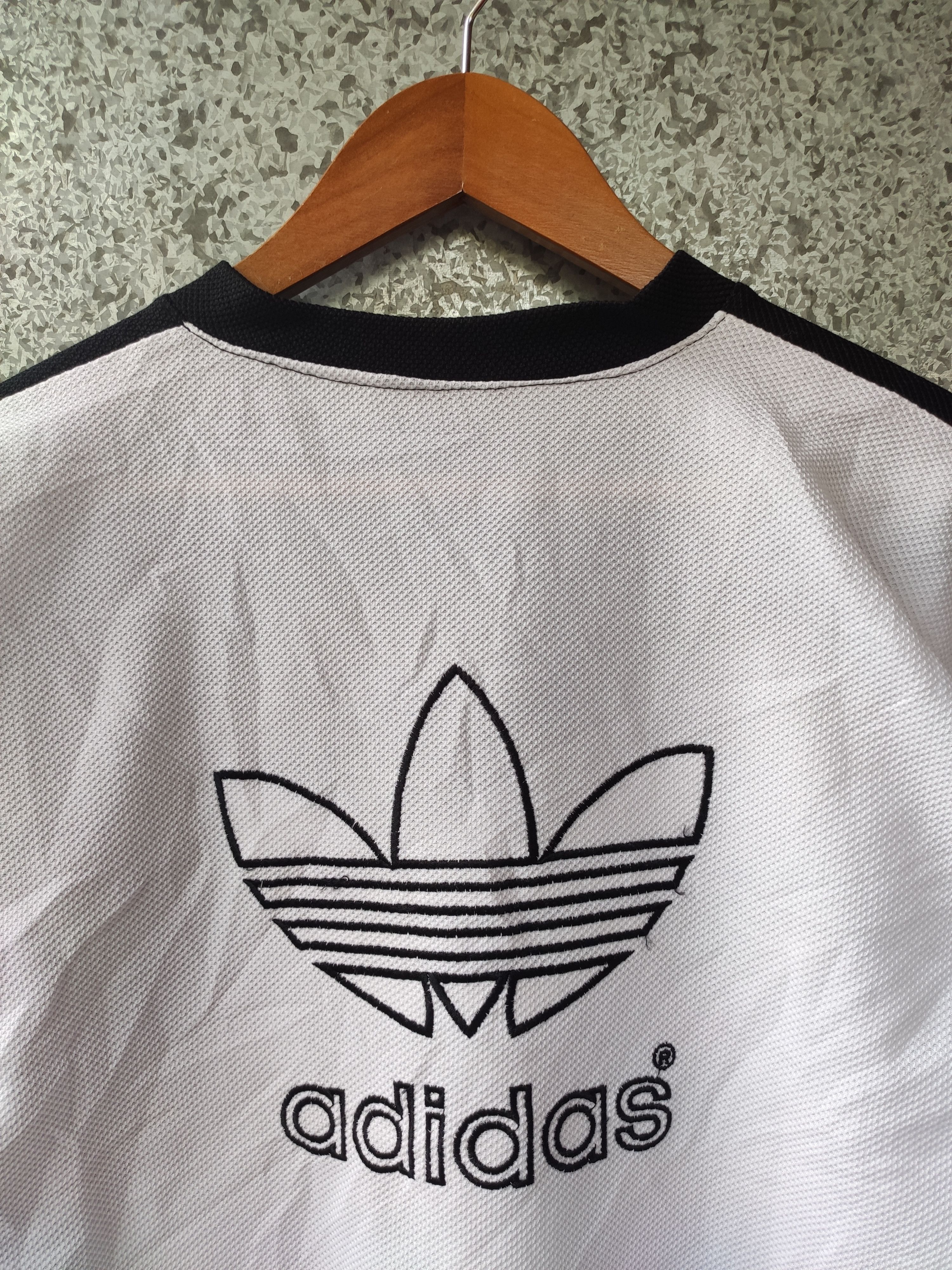 Adidas 🔥 Vintage 90s Adidas Jersey big logo spell out Size US L / EU 52-54 / 3 - 4 Thumbnail