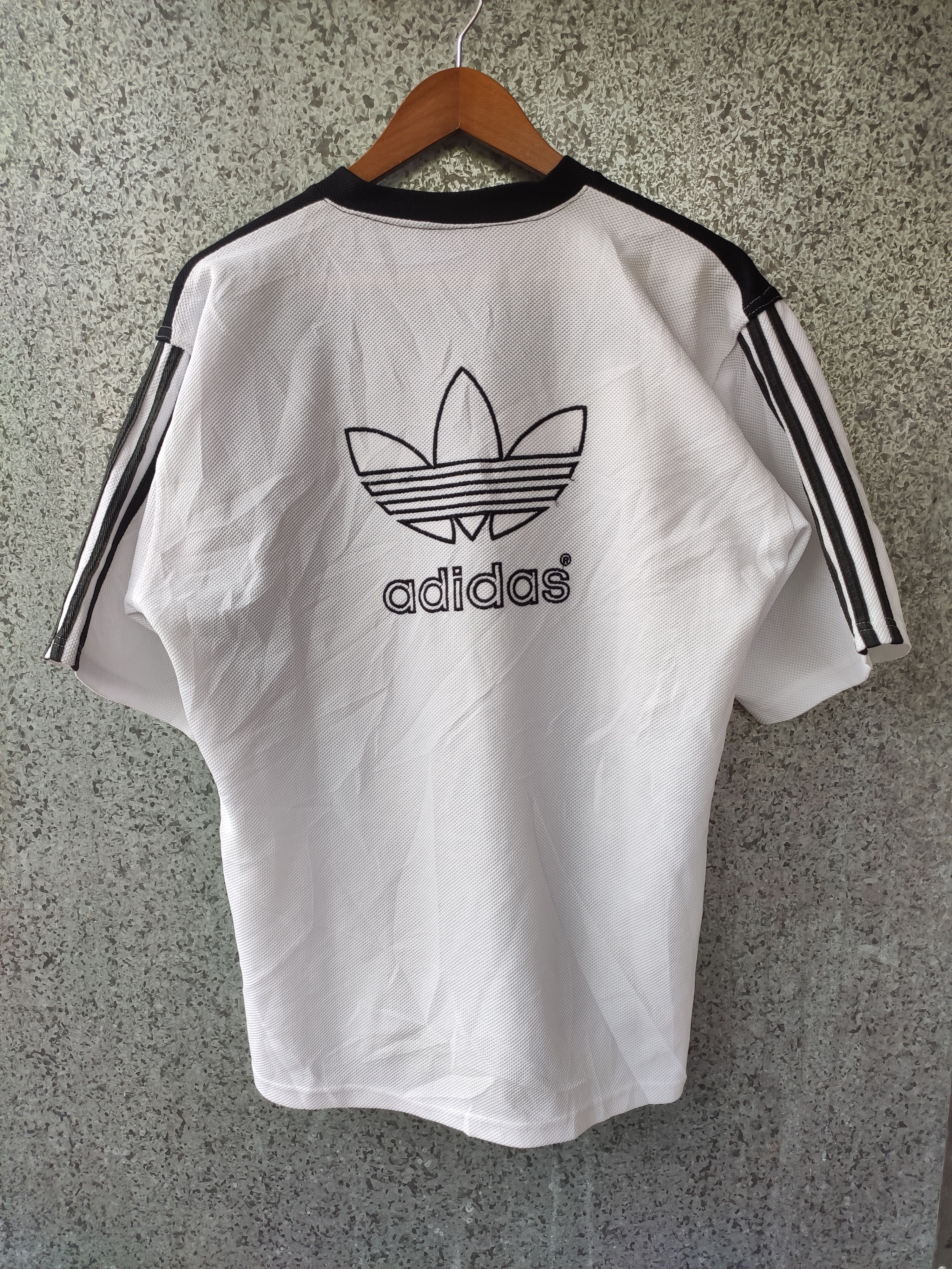 Adidas 🔥 Vintage 90s Adidas Jersey big logo spell out Size US L / EU 52-54 / 3 - 3 Thumbnail