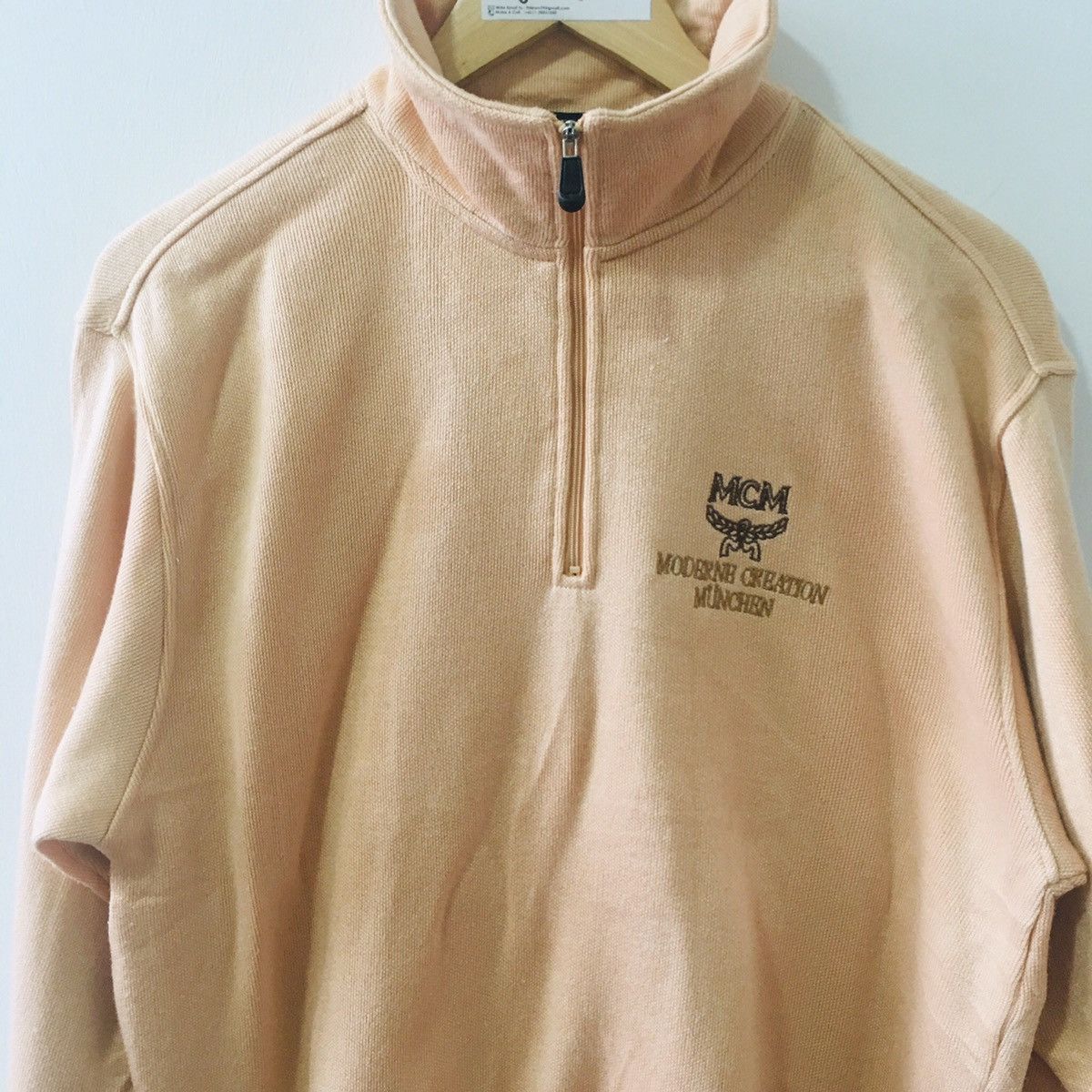 MCM × Vintage Vintage MCM Halfzip Embroidery Sweatshirt Size US M / EU 48-50 / 2 - 2 Thumbnail