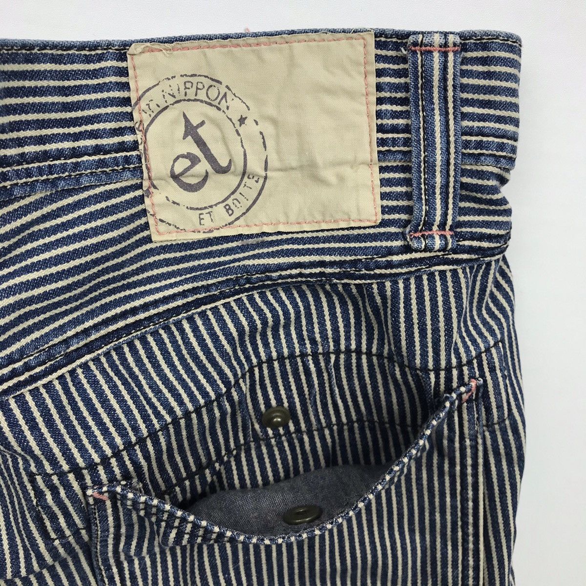 Japanese Brand ET Boite Selvedge Japan Hickory Trousers Size US 30 / EU 46 - 8 Thumbnail