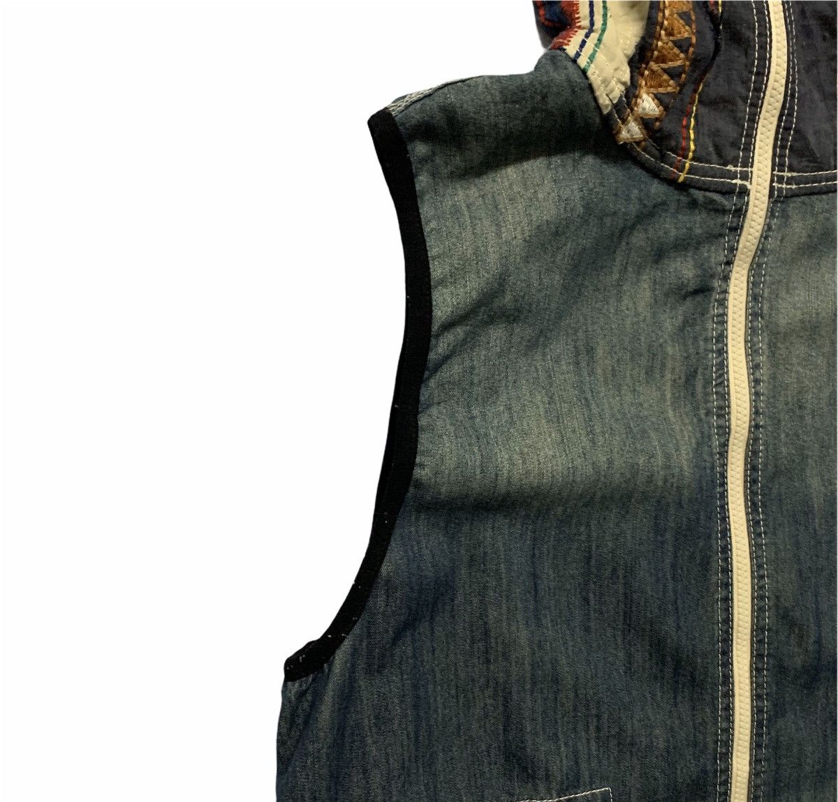 Vintage × go slow caravan Go Slow Caravan Native Navajo Full Zip Sleeveless Vest Size US M / EU 48-50 / 2 - 3 Thumbnail
