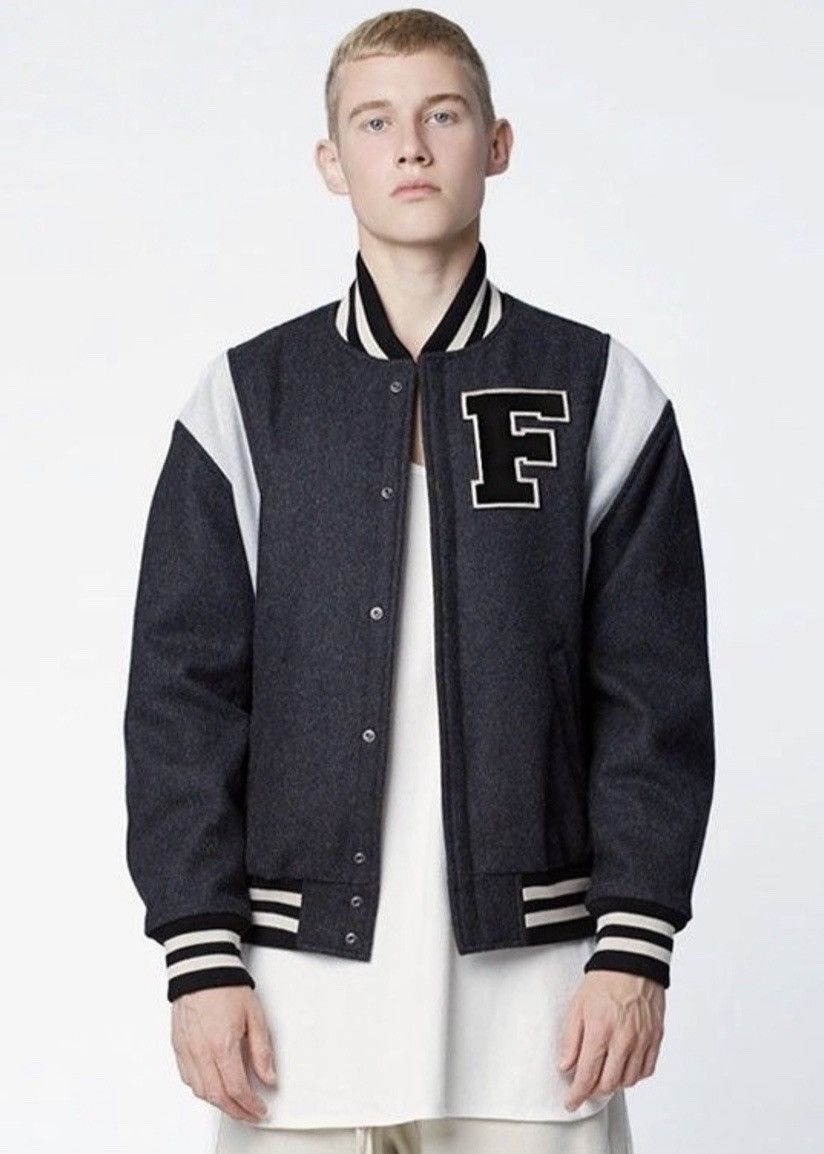 【希少】FOG Fear Of God Wool Varsity Jacket Fear of God Fear Of God Wool Varsity Jacket | Grailed