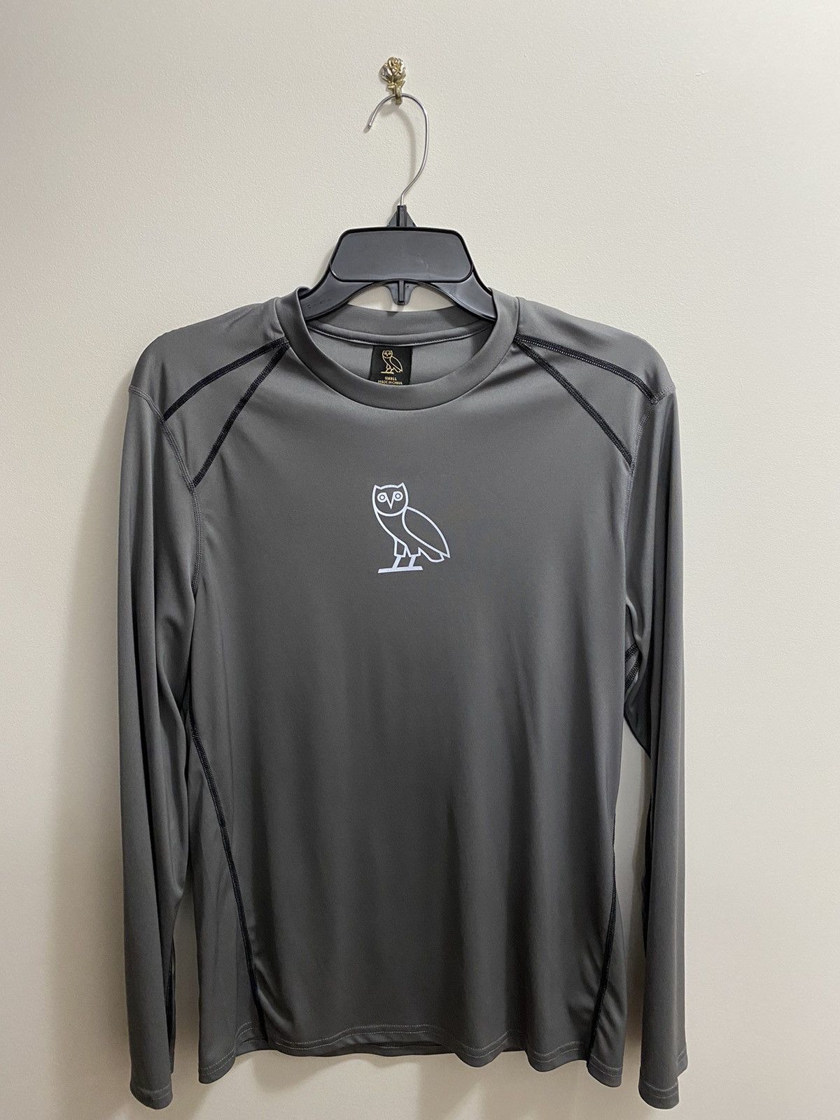 Octobers Very Own OVO Long Sleeve Compression Top - Grey Octobers Very Own OVO Long Sleeve Compression Top - Grey