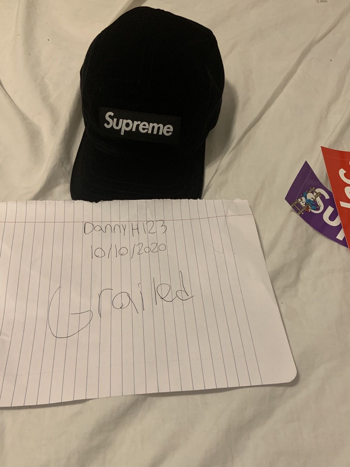 Cap Supreme Black Velveteen 黒 Camp