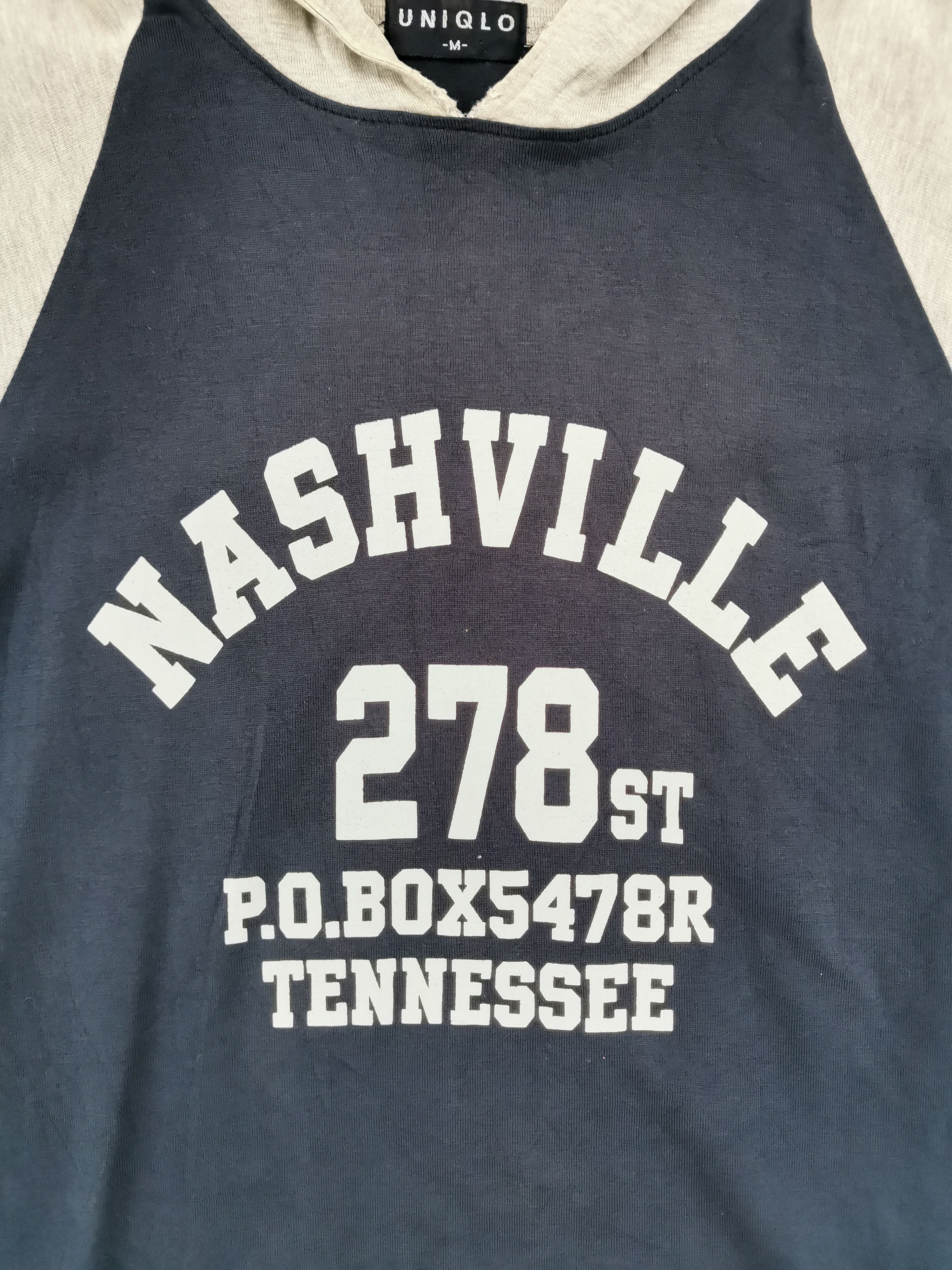 Japanese Brand Uniqlo Nashville 278st Big Logo Hoodie Sweatshirt Size US M / EU 48-50 / 2 - 6 Thumbnail