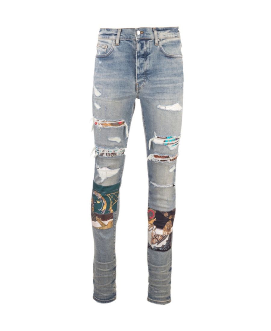Amiri Amiri Indigo Scarves Art Patch Jeans 30/31/34 Size US 34 / EU 50 - 1 Preview