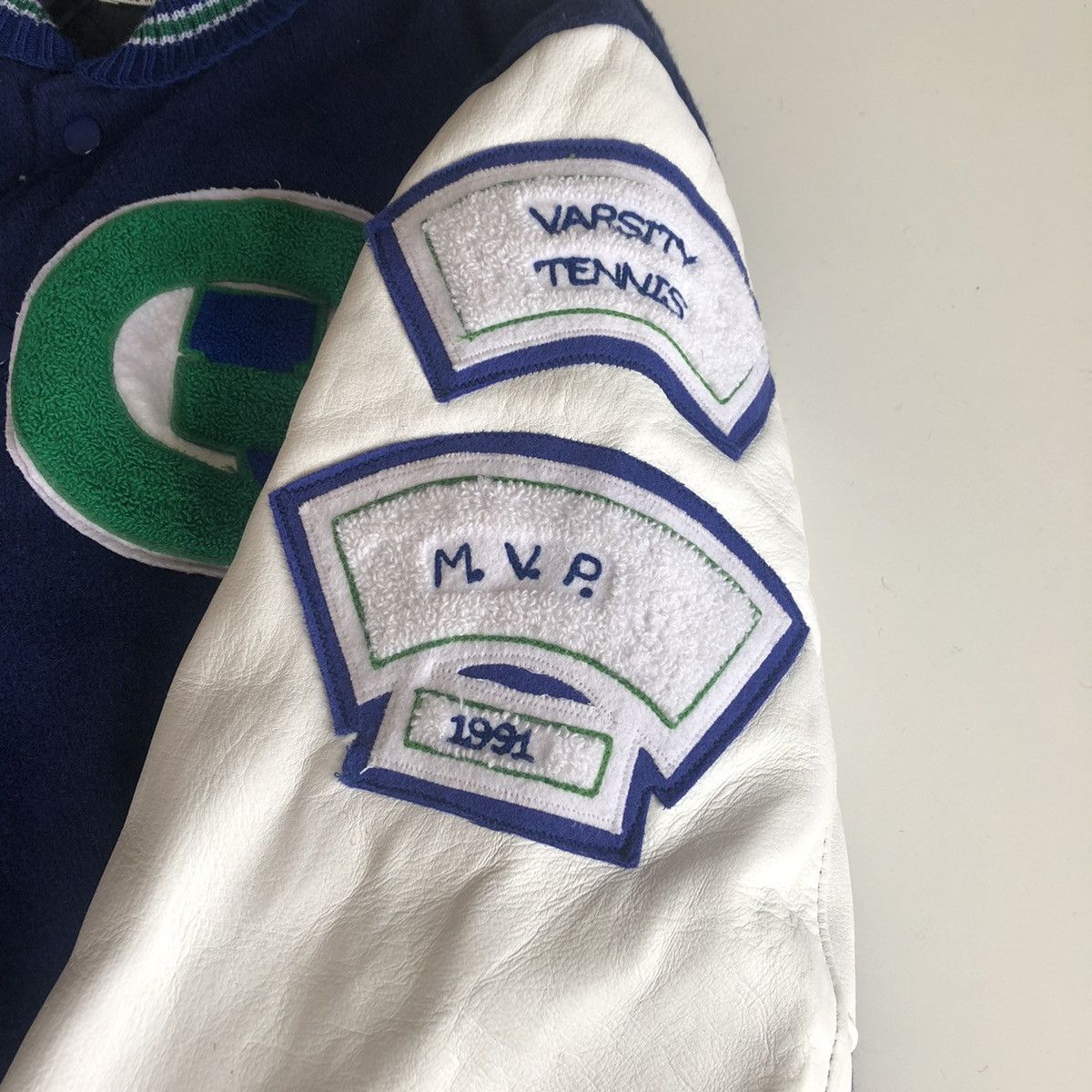 Vintage Vintage 1991 Green Valley Varsity Jacket - Rare Wool Bomber Size US L / EU 52-54 / 3 - 6 Thumbnail