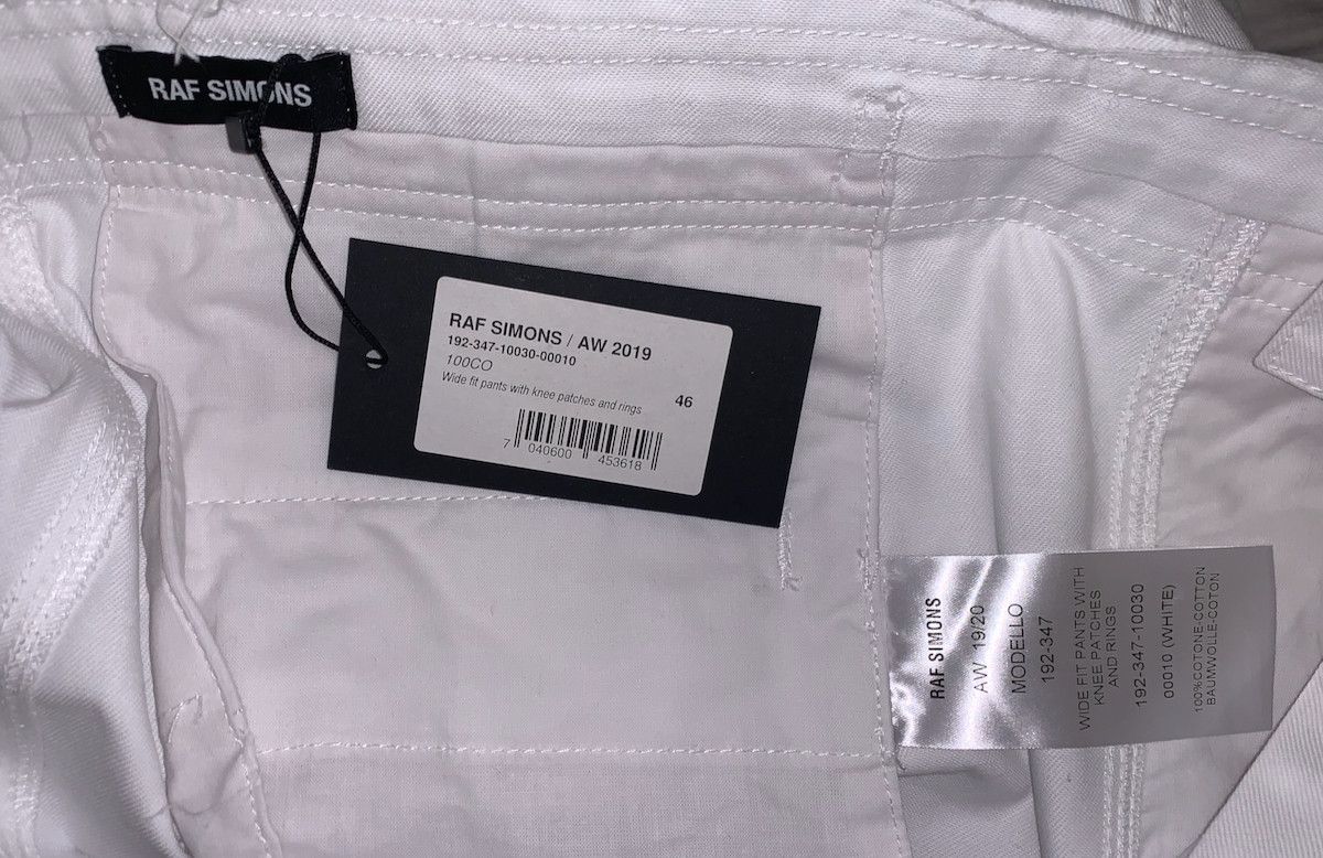 Raf Simons Raf Simons 19FW Wide Fit Pants with Knee Patches and