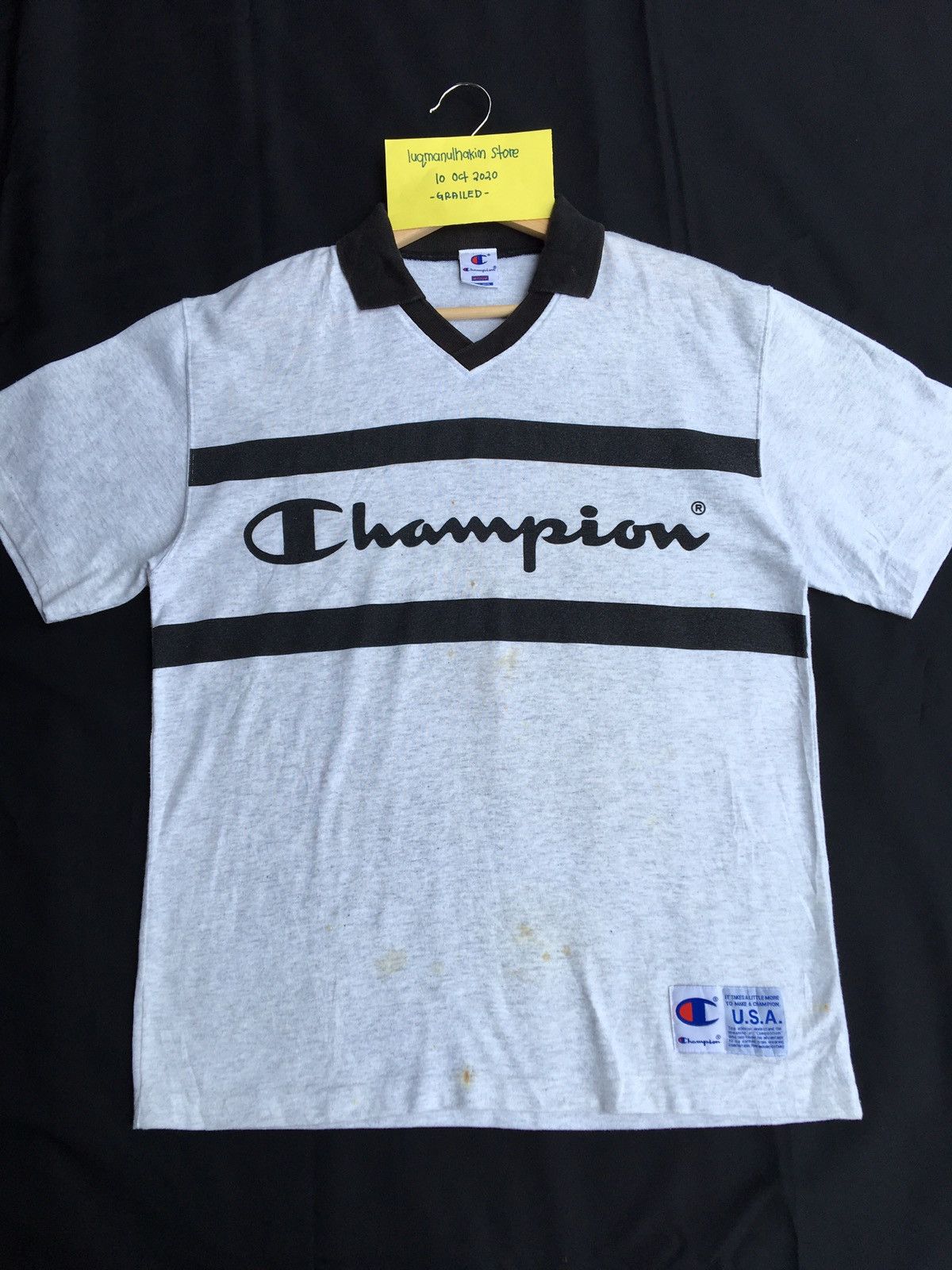 Champion Vintage Champion Spellout Biglogo Tshirt Size US M / EU 48-50 / 2 - 2 Thumbnail