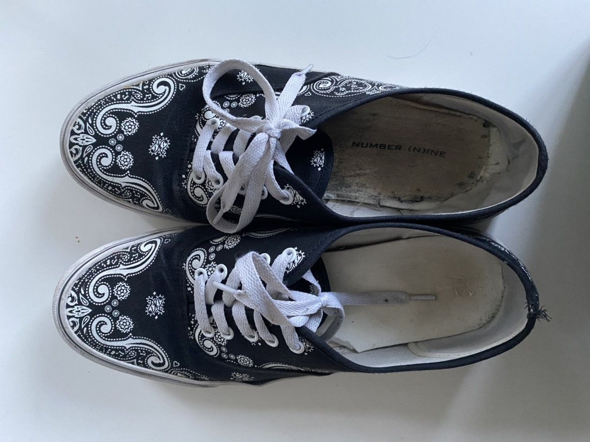 Number (N)ine Paisley Blue purchases Bandana “Vans Alike” Canvas Sneakers