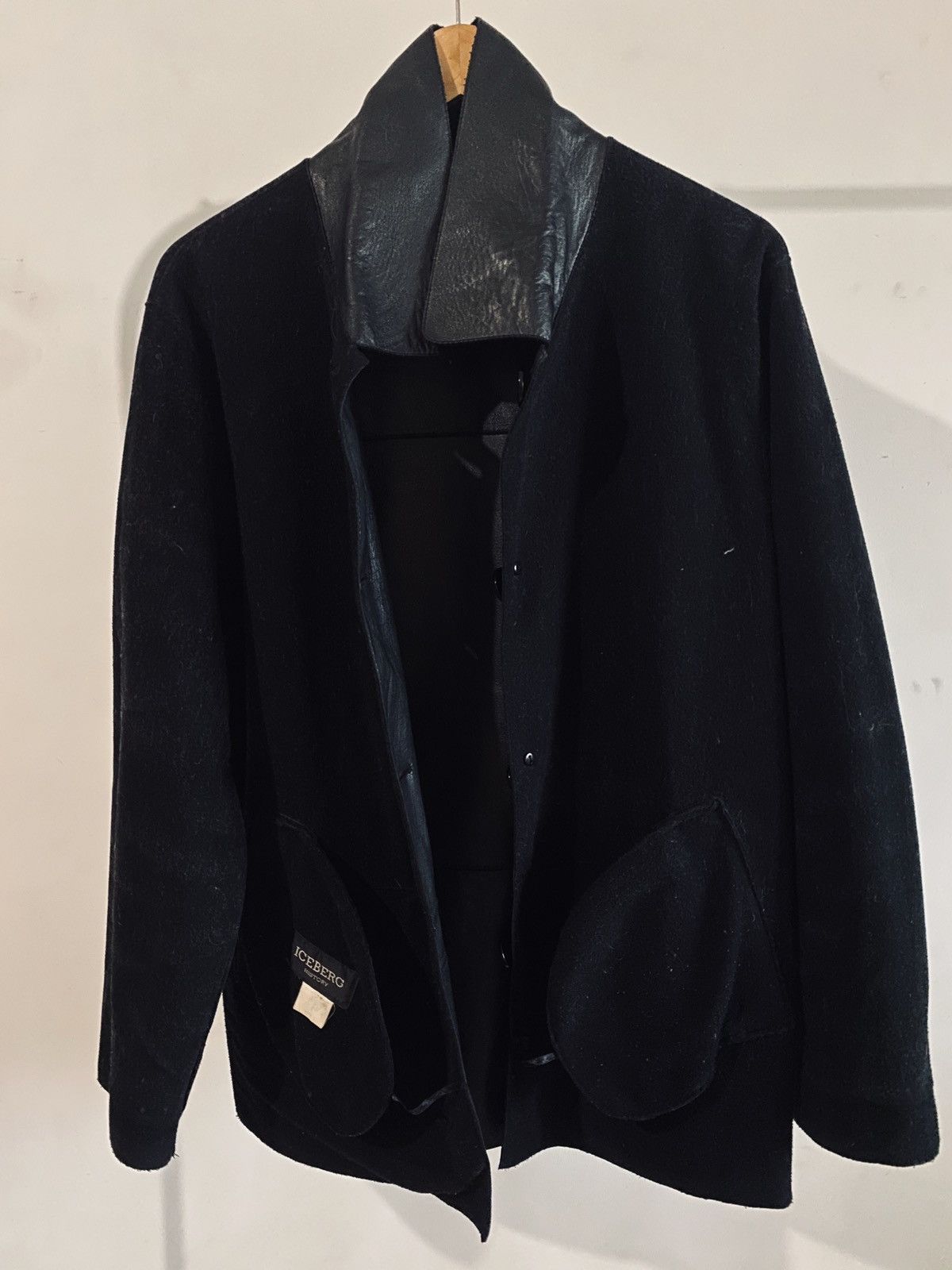 Iceberg Leather Jacket Wool M Size US M / EU 48-50 / 2 - 7 Thumbnail