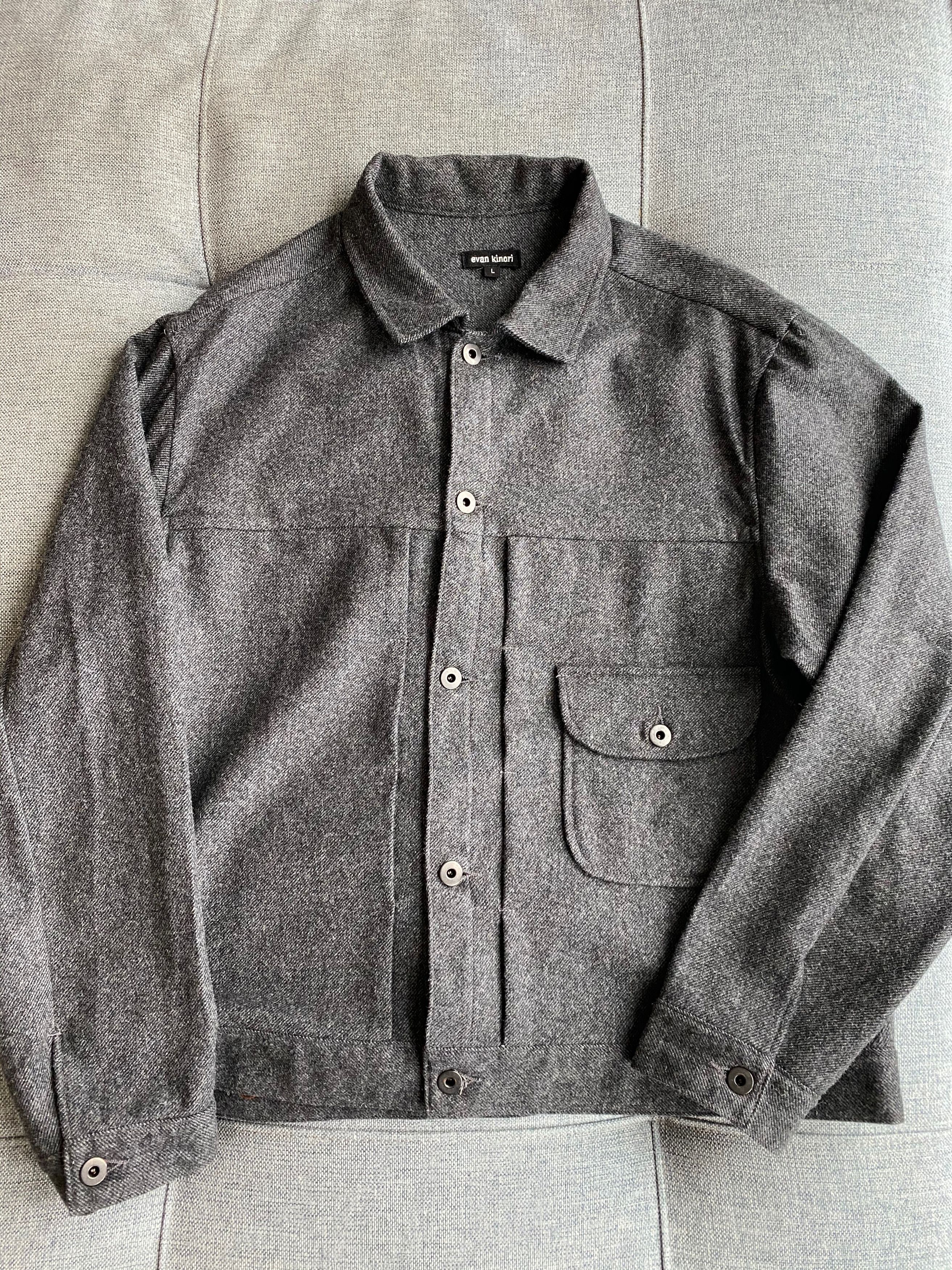 Evan Kinori Evan Kinori Pleated Jacket Lambswool | Grailed