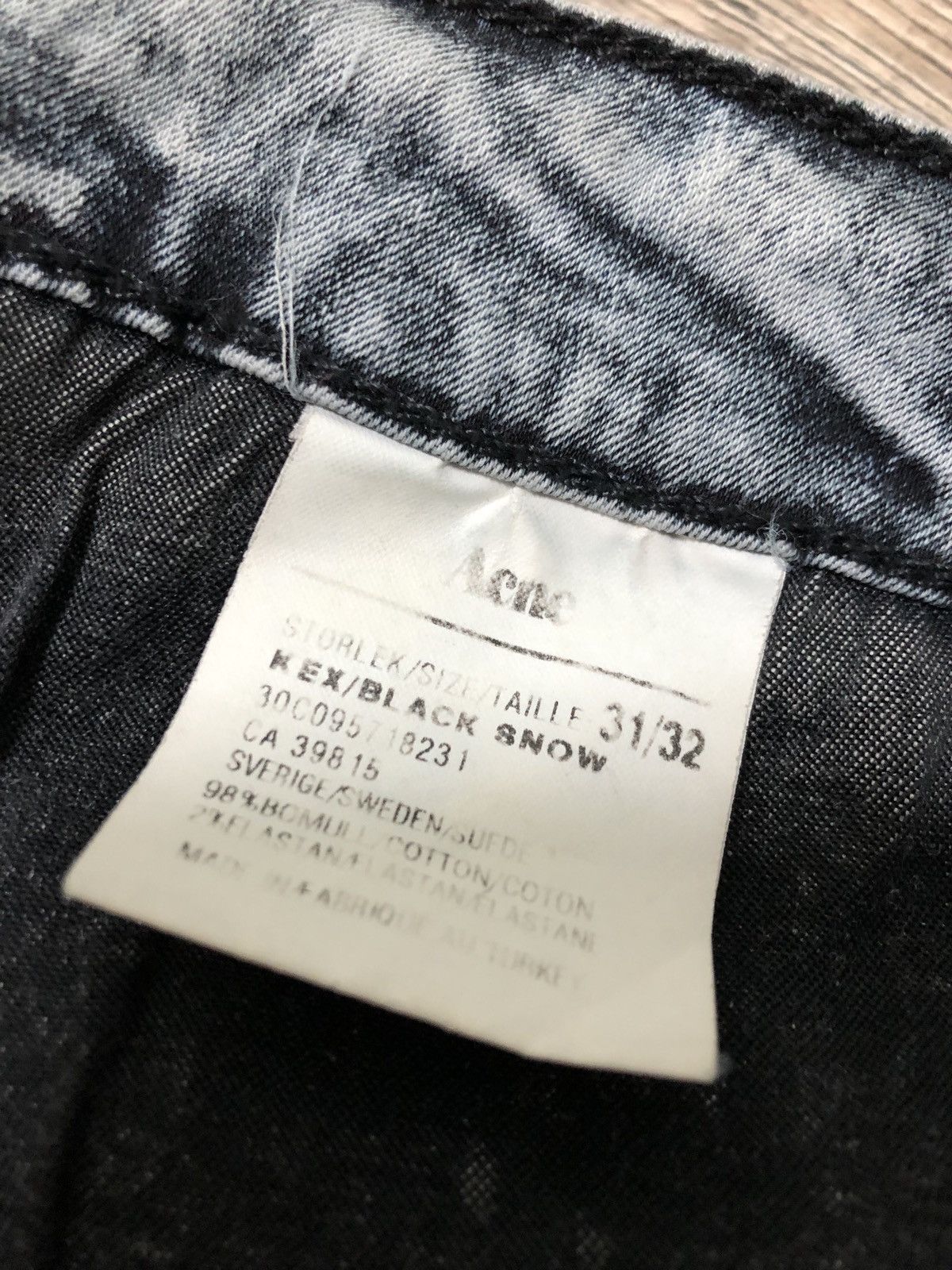Acne Studios Acne KEX/BLACK SNOW jeans 31/32 Size US 31 - 7 Thumbnail