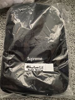 Supreme+Fw20+Canvas+Backpack+Black+White+All+Cotton+Heavyweight+18+Oz+Canvas+20l  for sale online