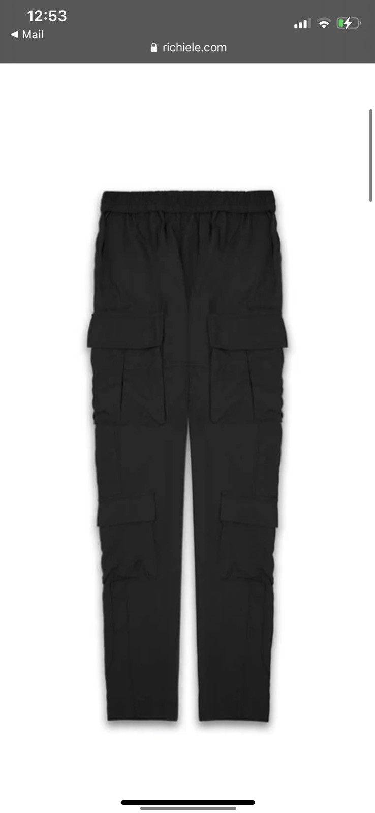 Richie Le Collection RICHIE LE COLLECTION CARGO PANTS 2.0 CARBON BLACK Medium Size US 32 / EU 48 - 1 Thumbnail