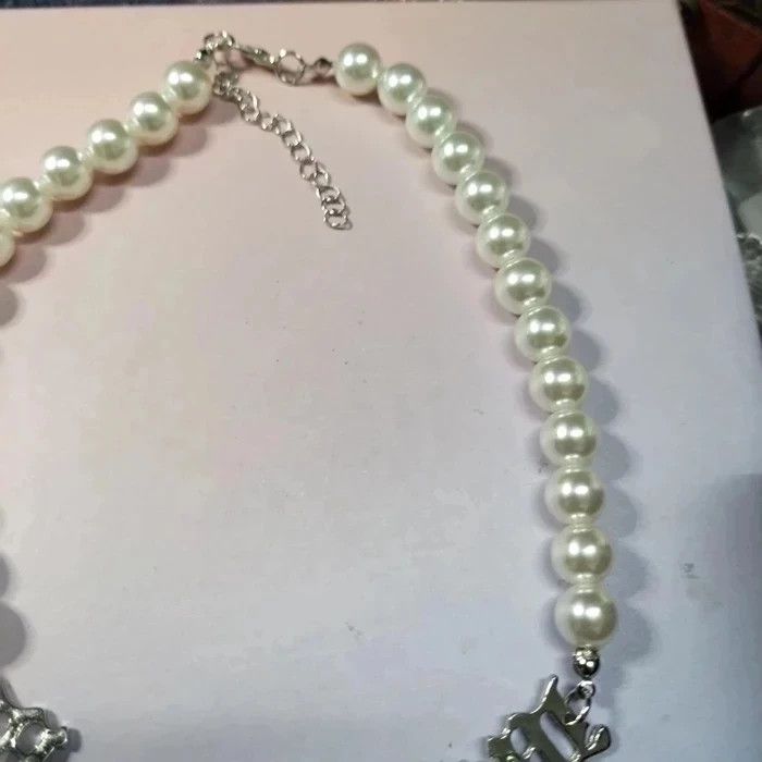 Jewelry Gothic Vintage Punk Pearl Necklace Chains pendent Size ONE SIZE - 3 Thumbnail