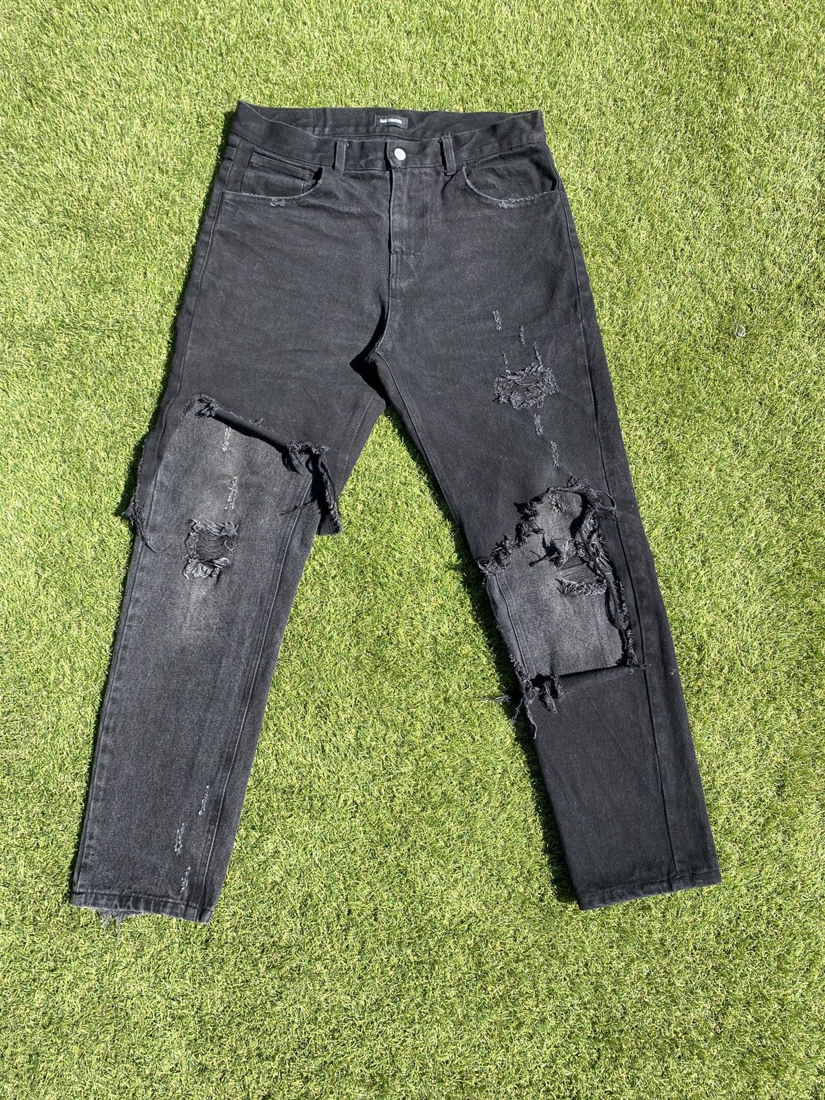 Raf Simons Destroyed Denim | Grailed