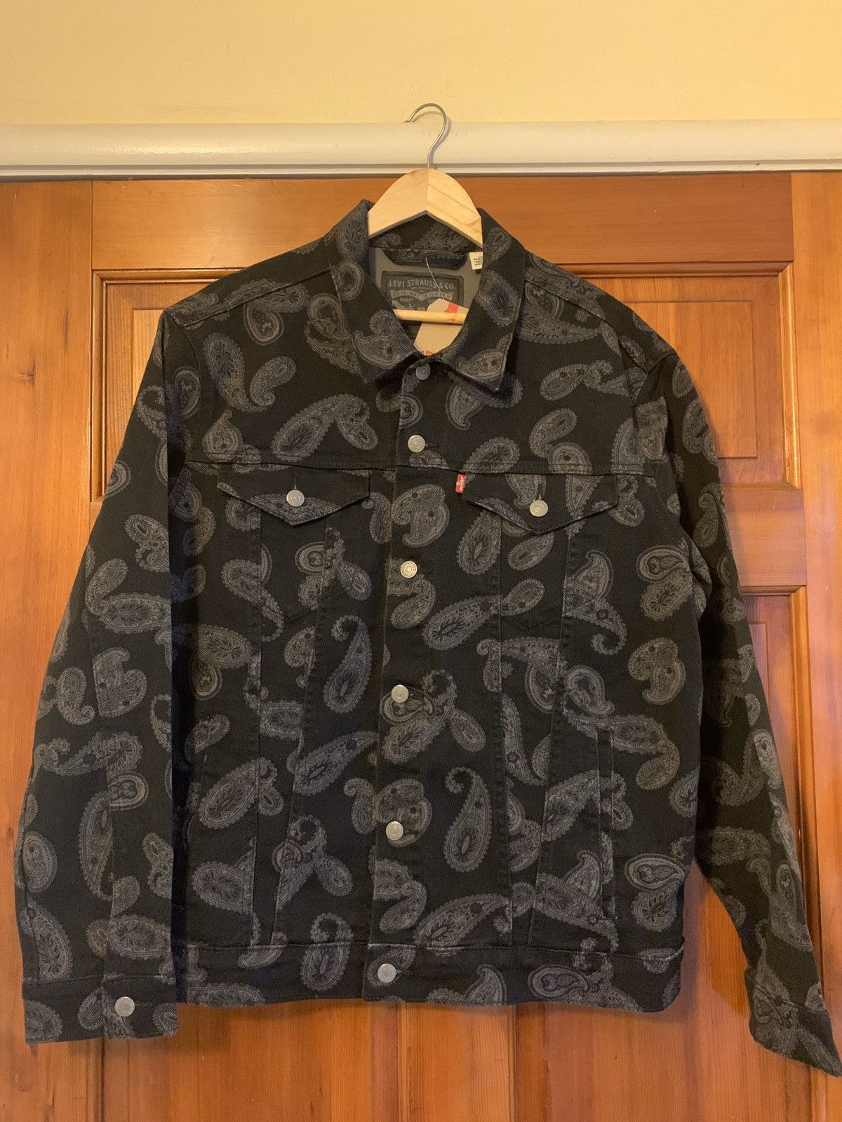 Levi's × Levi's Vintage Clothing *RARE* Brand New Levi’s Black Paisley Denim Jacket - S/M/ Size US M / EU 48-50 / 2 - 1 Thumbnail