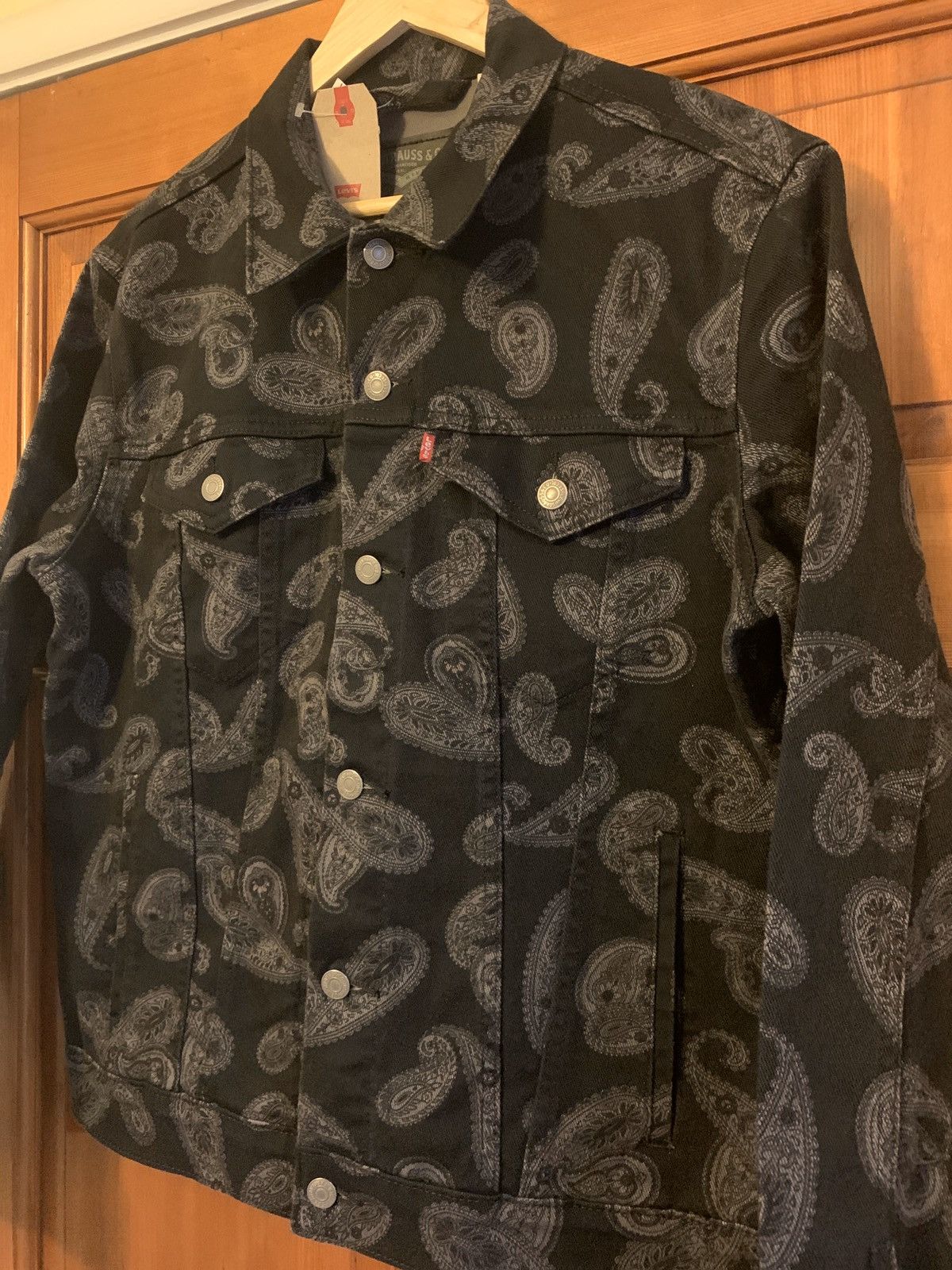 Levi's × Levi's Vintage Clothing *RARE* Brand New Levi’s Black Paisley Denim Jacket -S/M/L Size US M / EU 48-50 / 2 - 2 Thumbnail
