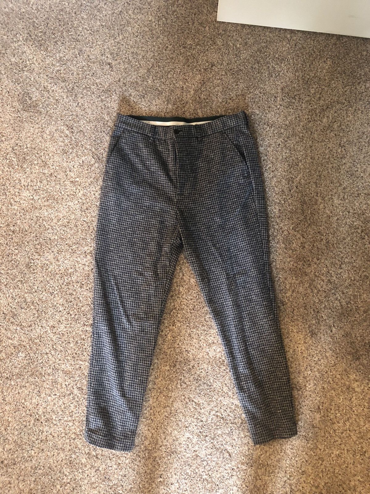 Zara Zara Grey Plaid Knit Suit Size 40R - 4 Thumbnail