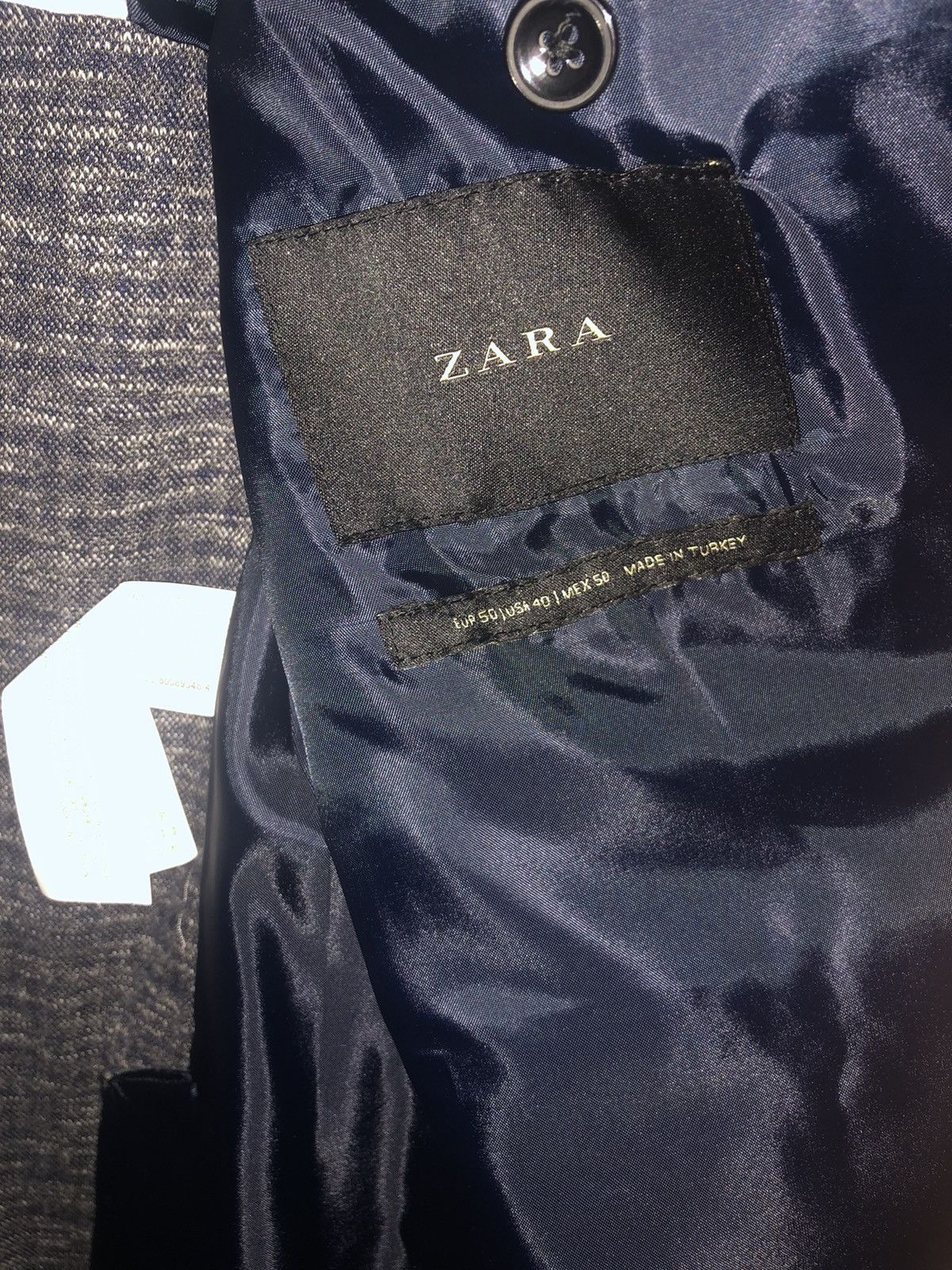 Zara Zara Grey Plaid Knit Suit Size 40R - 3 Thumbnail